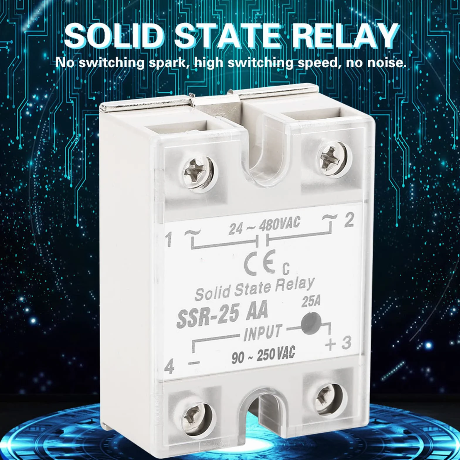 Ssr25 Aa 25A Solid State, Ssr 25 Aa 230V Relay Relay Module Ssr Acac Input 80250V Ac Output 24480V Ac