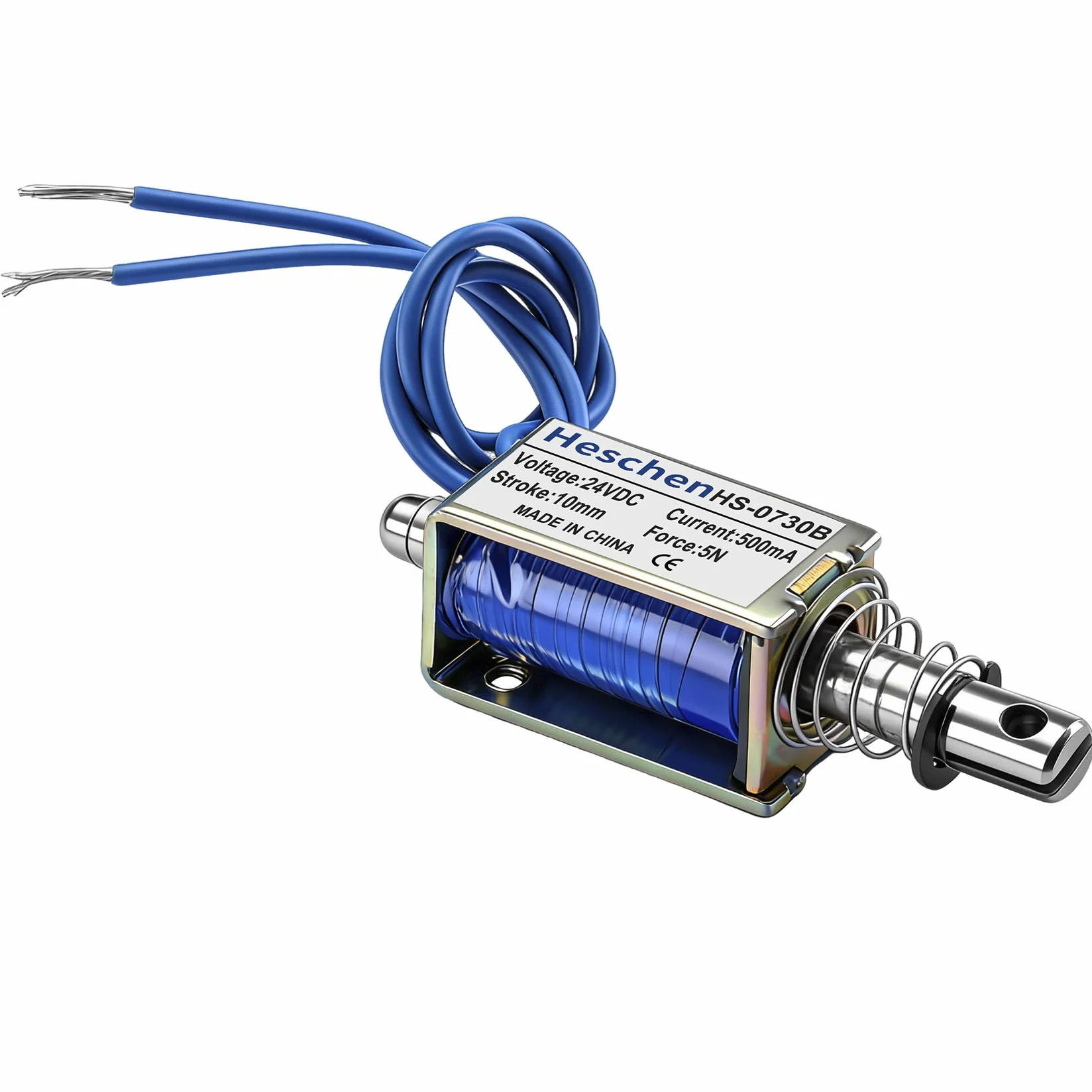 Hechen elektromagnes JF-0730B DC 24 V 1 A 5 N 10 mm pociągnięcie pociągnięcie pociągnięcie otwarta rama