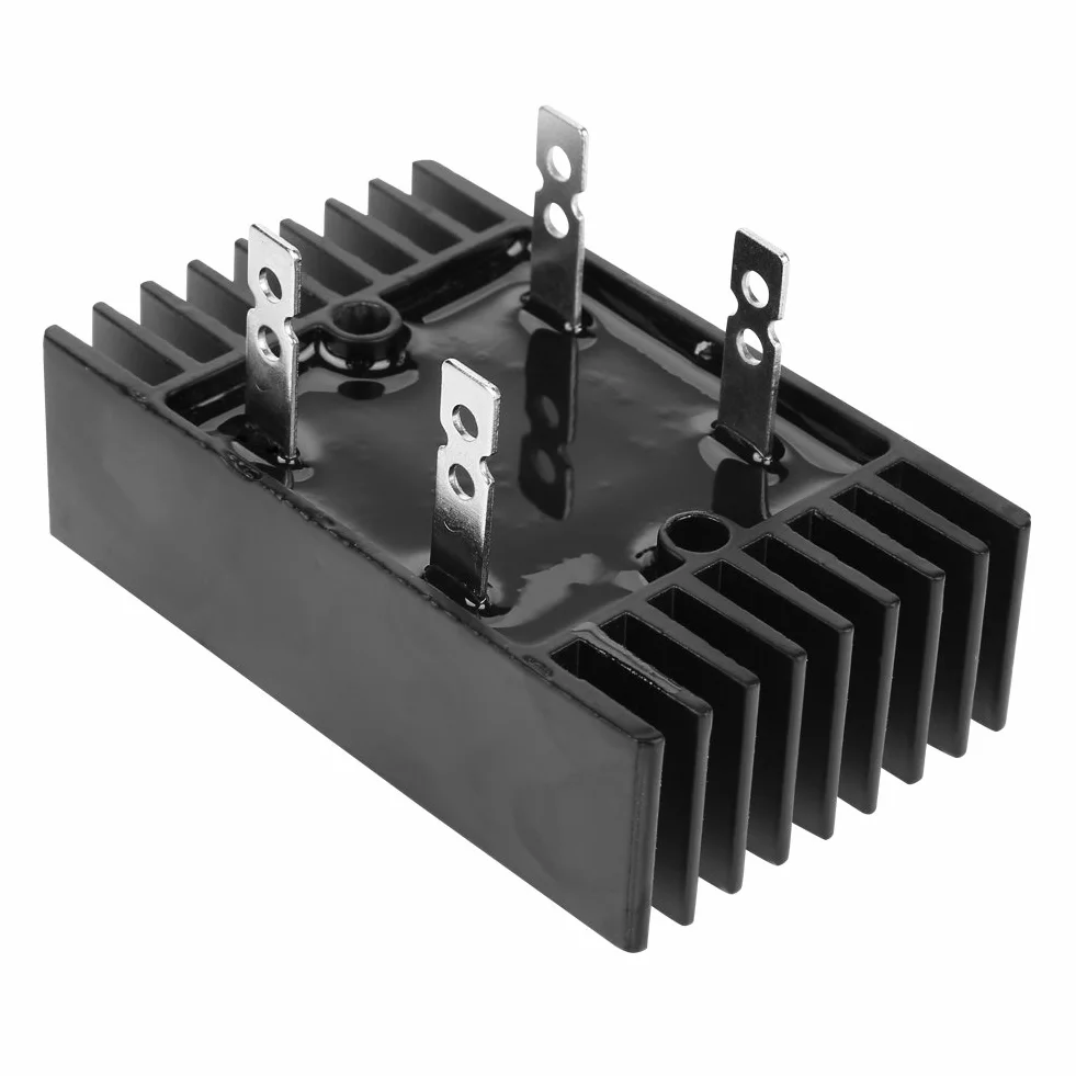 2-fazowy prostownik mostowy, 2-fazowy prostownik diodowy, 100A 1600V Napięcie mostu prostownik o dużej mocy z radiatorem, dobry komponenty elektroniczne