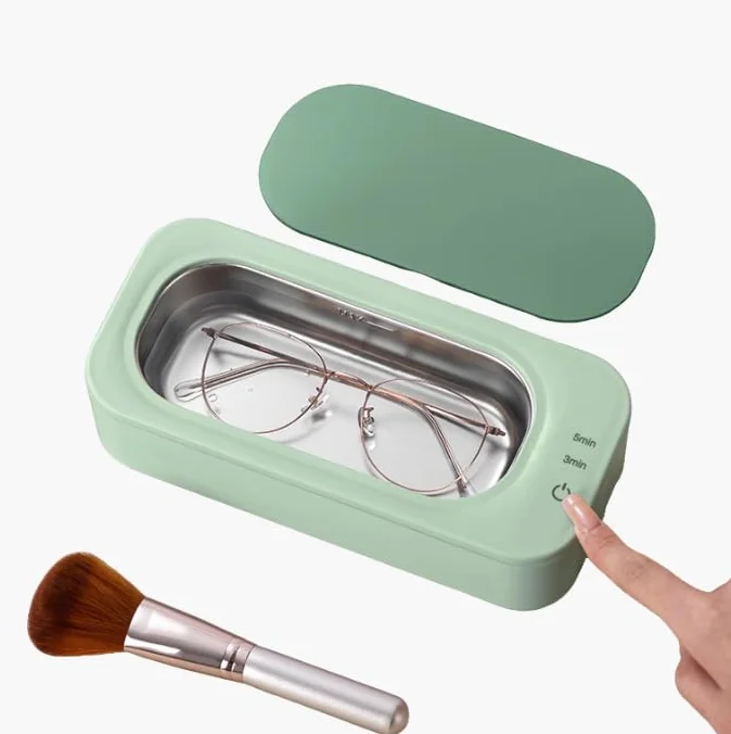 Anluomania Ultrasoniczne urządzenie do czyszczenia, 47000 Hz, myjka ultradźwiękowa 350 ml, urządzenie do czyszczenia okularów, ultradźwiękowe urządzenie do czyszczenia okularów, protez, biżuterii