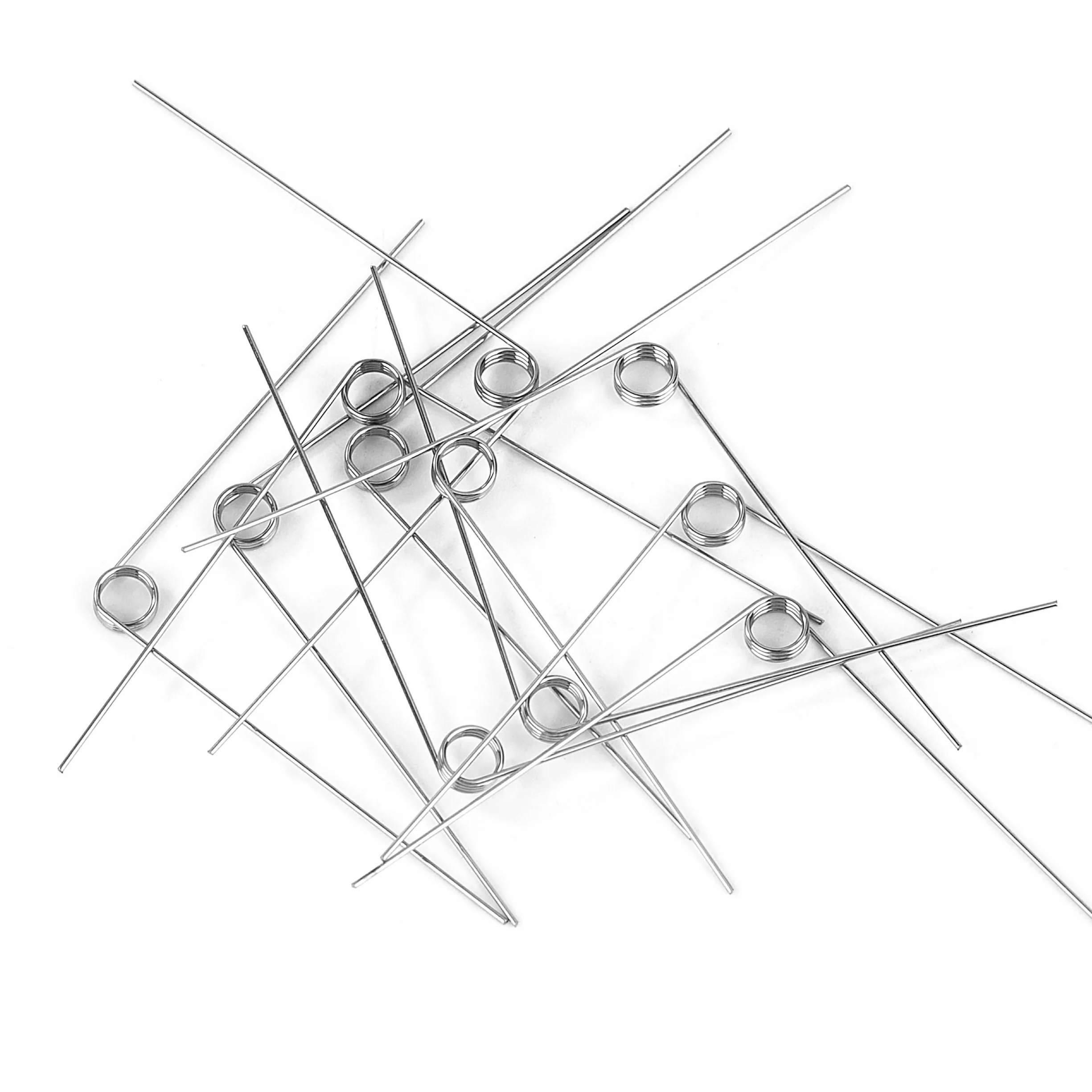 Sprężyny skrętne ze stali nierdzewnej 0,4x3x30 mm kąt 90° 3 obroty 10 sztuk
