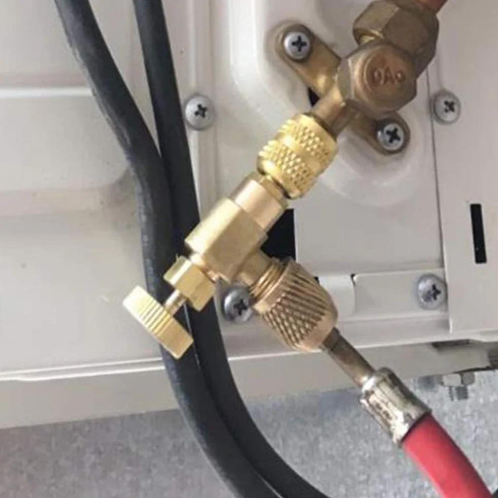 Jeffergarden zawór bezpieczeństwa R410A R22 1/4" adapter klimatyzacja czynnik chłodniczy