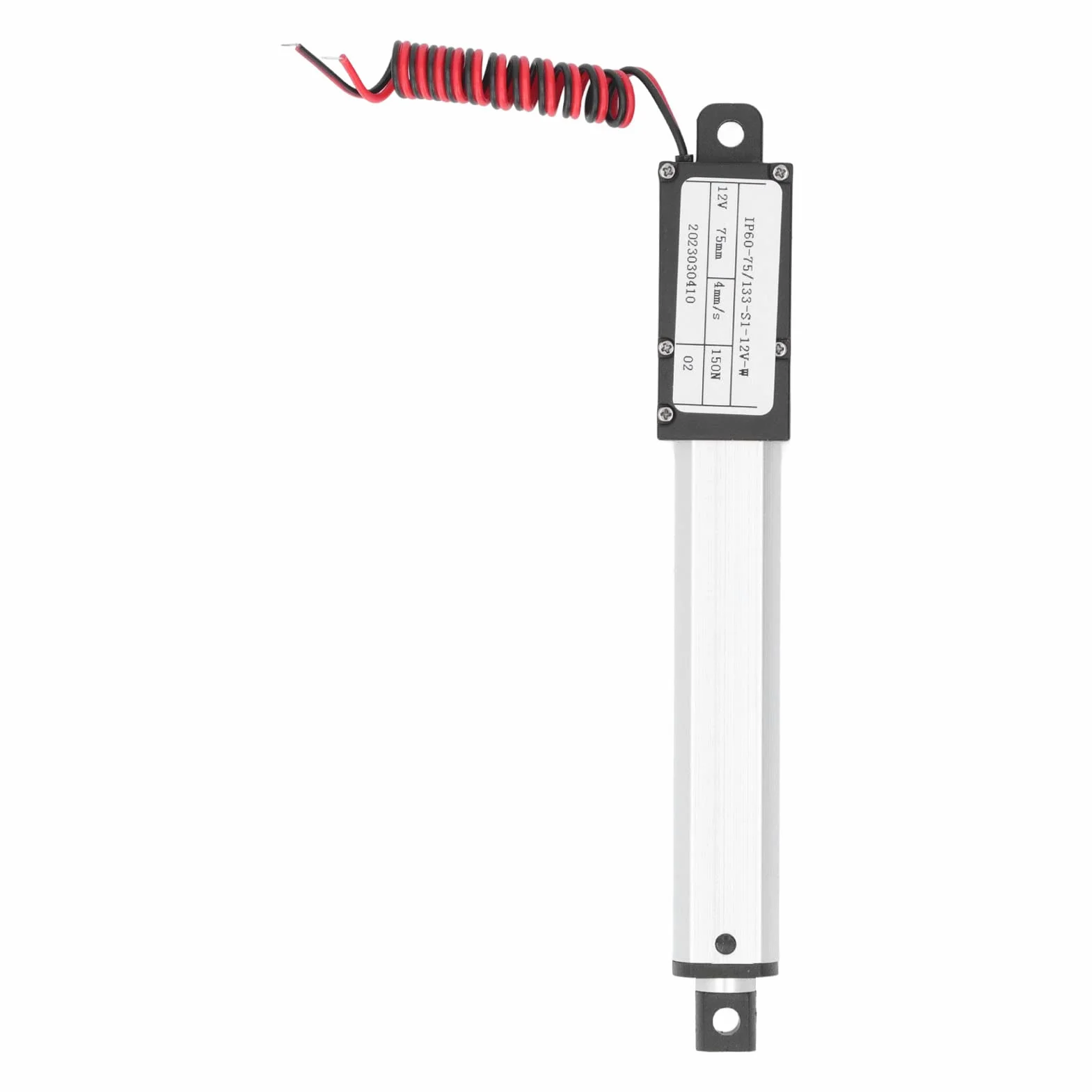PLplaaooUeBQ-12 aktuator liniowy, elektryczny aktuator liniowy, 150 N, elektryczny mini aktuator ruchu z wielokrotną ochroną, 75 mm