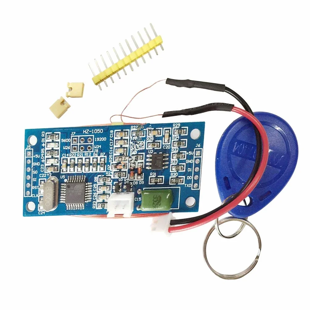 DollaTek HZ-1050 RFID 125 kHz EM4100 bezprzewodowy moduł czytnika kart ATMEGA8 DC 5 V zestaw DIY