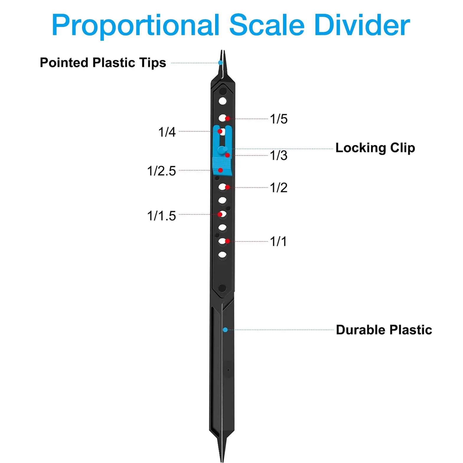 Proportional Scale Divider, 10 Inch Artist Drawing Tool, Adjustable Viewfinder, Precision Alignment Sturdy Visual Guide for Artists, Students, Architects, 25.3cm