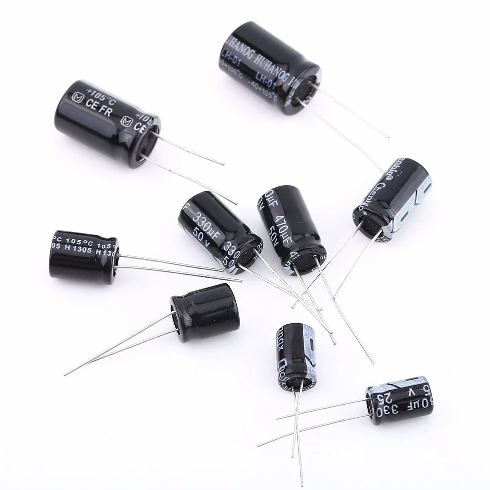 25 wartości x 5 szt. = 125 szt. kondensatorów elektrolitycznych zestaw zestaw niskiego napięcia 1uf-2200uf do elektronicznego diy