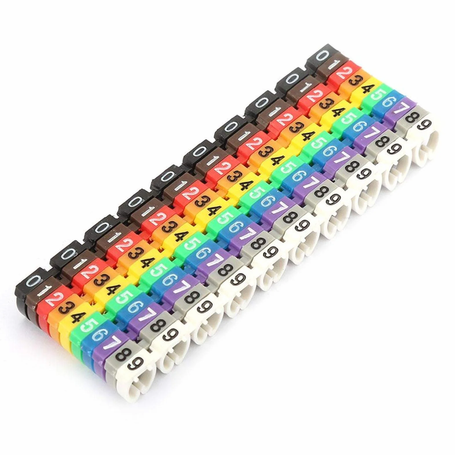 Zestaw znaczników kabli KCM-6MM 100 szt. Cyfrowa rurka numerowa