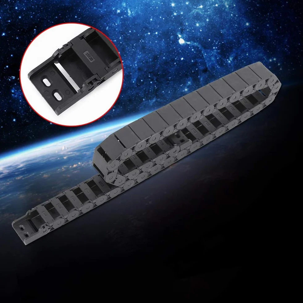 Łańcuch holowniczy z nośnikiem kablowym, nylonowy łańcuch kablowy, mocowanie maszyny do grawerowania drutu 15 mm x 30 mm do elastycznych kabli i małych węży hydraulicznych lub