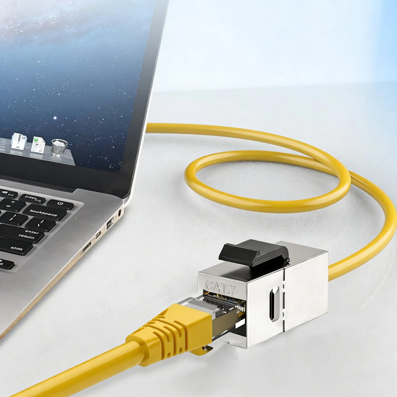 4 sztuki CAT 7 Keystone RJ45 moduł gniazdo do kabla LAN 10 Gbps sieć panel krosowy Keystone Ethernet sprzęgło sieciowe złącze do gniazda sieciowego i panelu krosowego