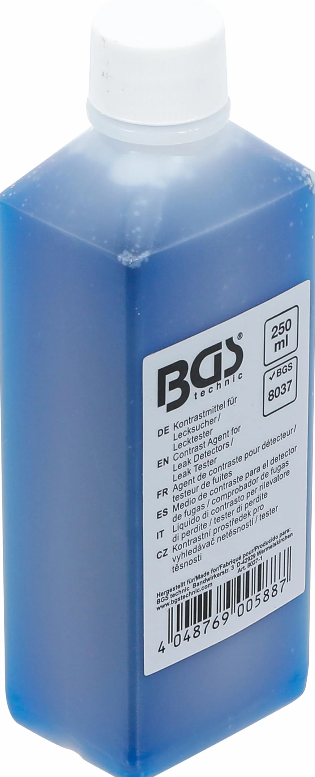 BGS 8037-1 | Środek kontrastowy do detektorów/testerów nieszczelności | 250 ml | do BGS 8037