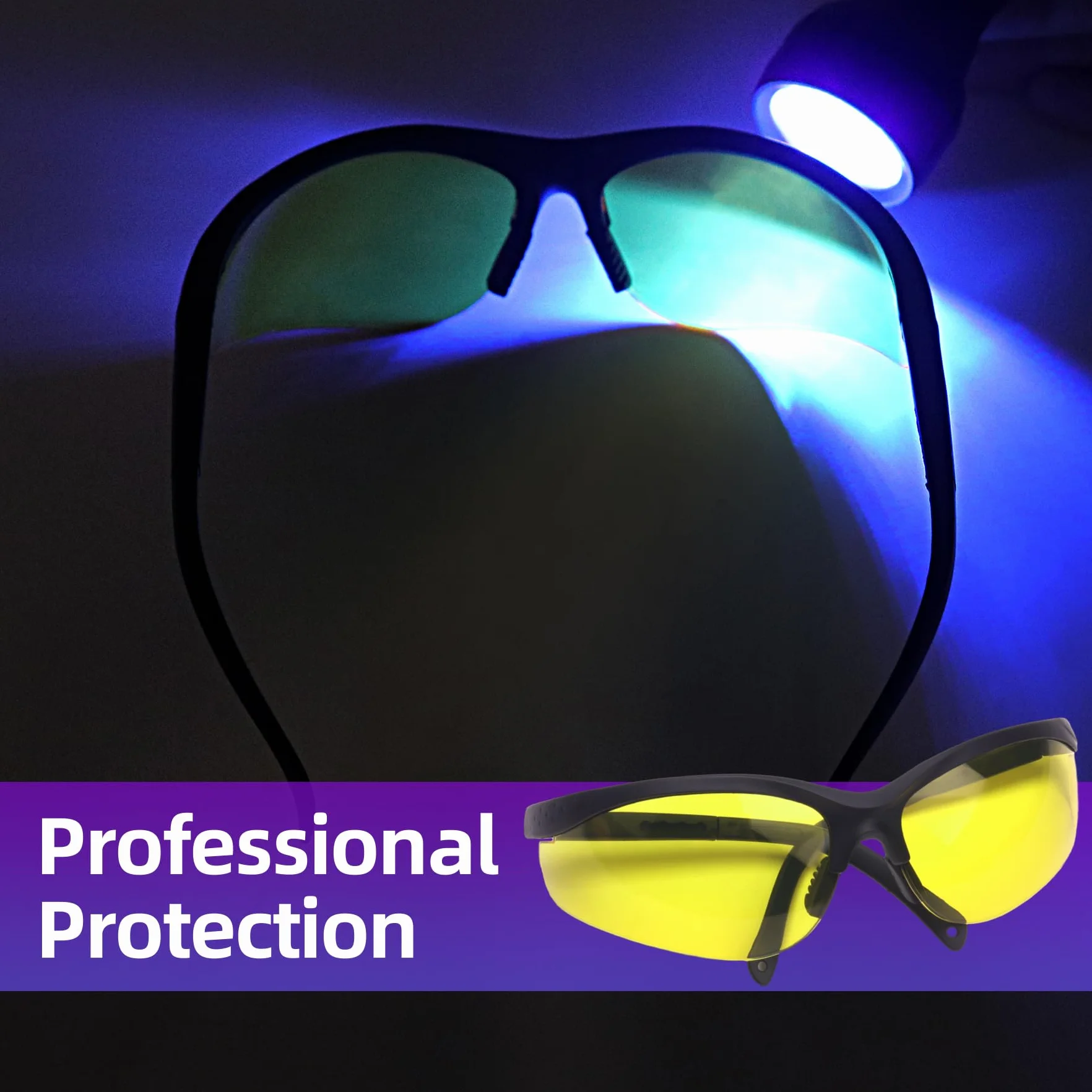 COSOOS Narzędzie do wykrywania wycieków, zestaw do wykrywania wycieków AC, światło UV do barwników AC UV, wykrywanie wycieków, barwnik olejny z okularami ochronnymi