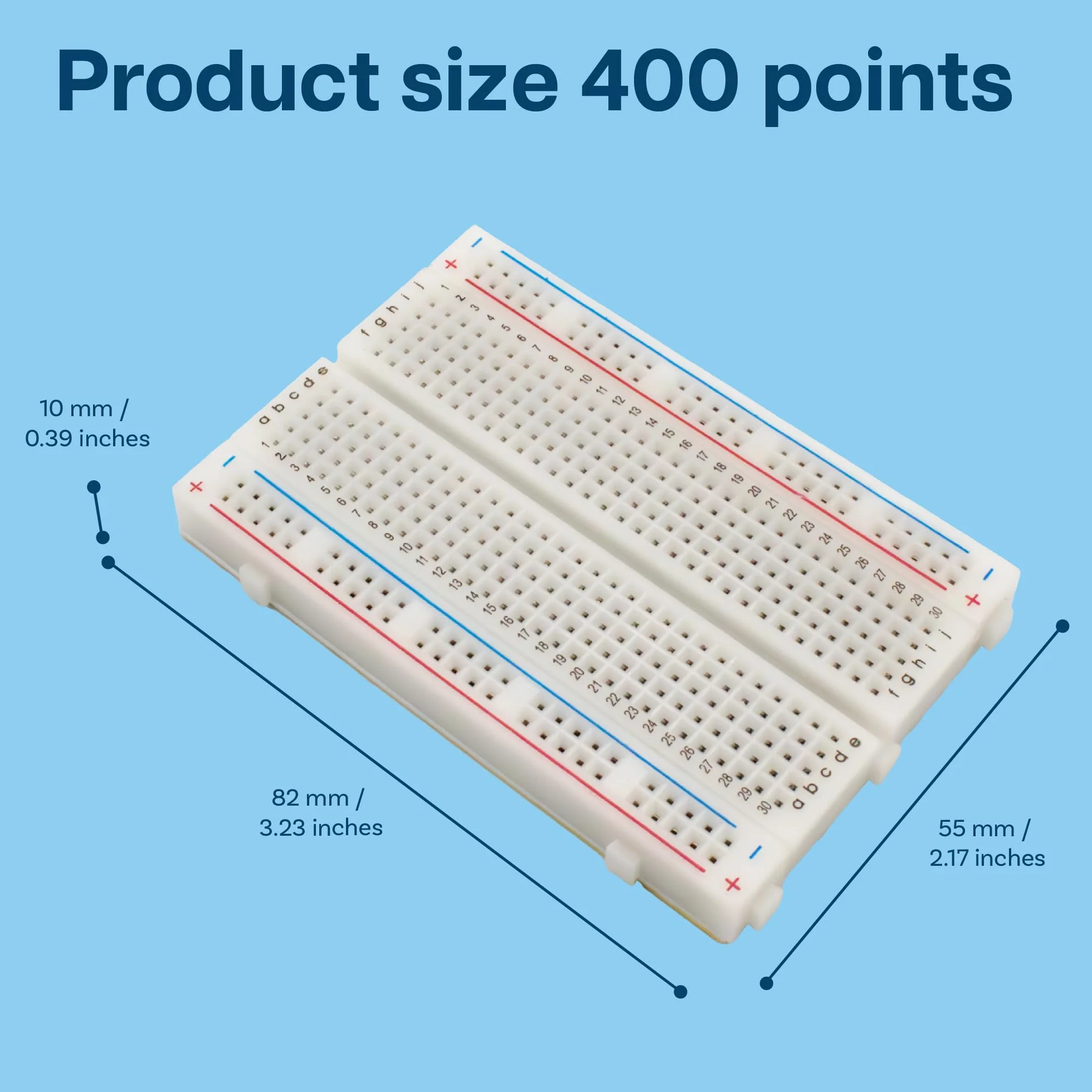 MMOBIEL Płytka Prototypowa PCB Breadboard Bezlutowy 3x400 Punktów Kompatybilna z Arduino Raspberry Pi