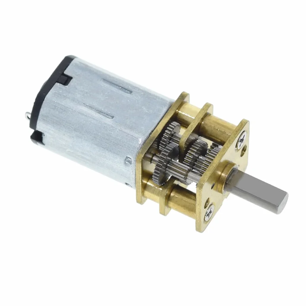 Hailege 2 szt. N20 (6 V 100 obr./min) silnik przekładniowy GA12-N20 DC 3V/6V12V N20 Mini silnik z przekładnią opóźniającą mini silnik z przekładnią wielobiegową do inteligentnego samochodu Robort