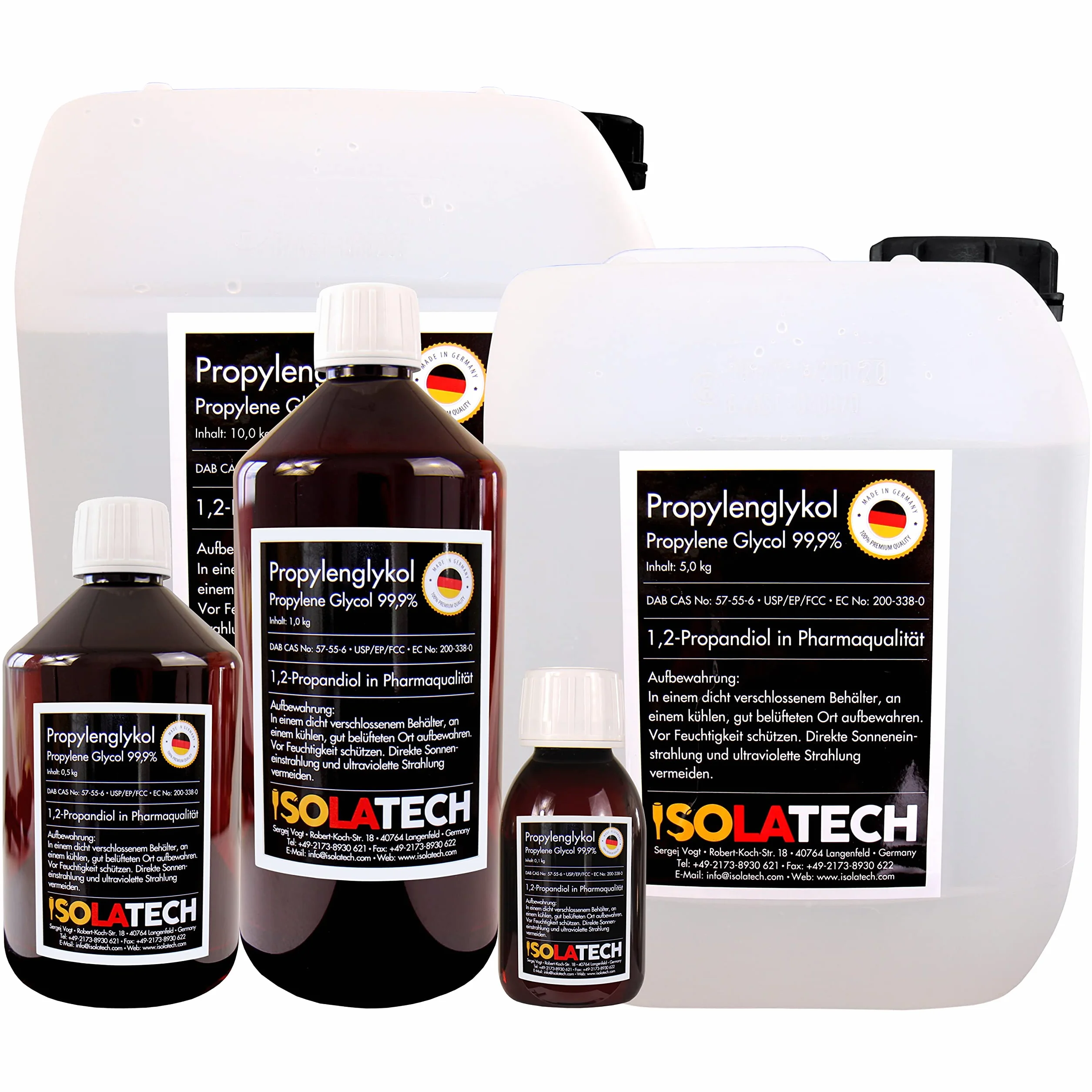 ISOLATECH Glikol propylenowy 10L Kanister 99,9% jakość farmaceutyczna 1,2-propanodiol