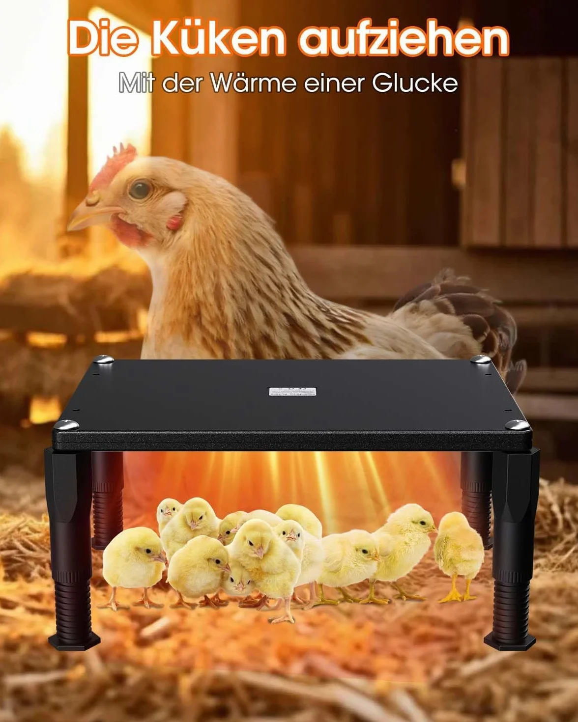 Płyta grzewcza do kurnika 110W 40x30cm 5-80°C z timerem 24h panelowy grzejnik dla drobiu