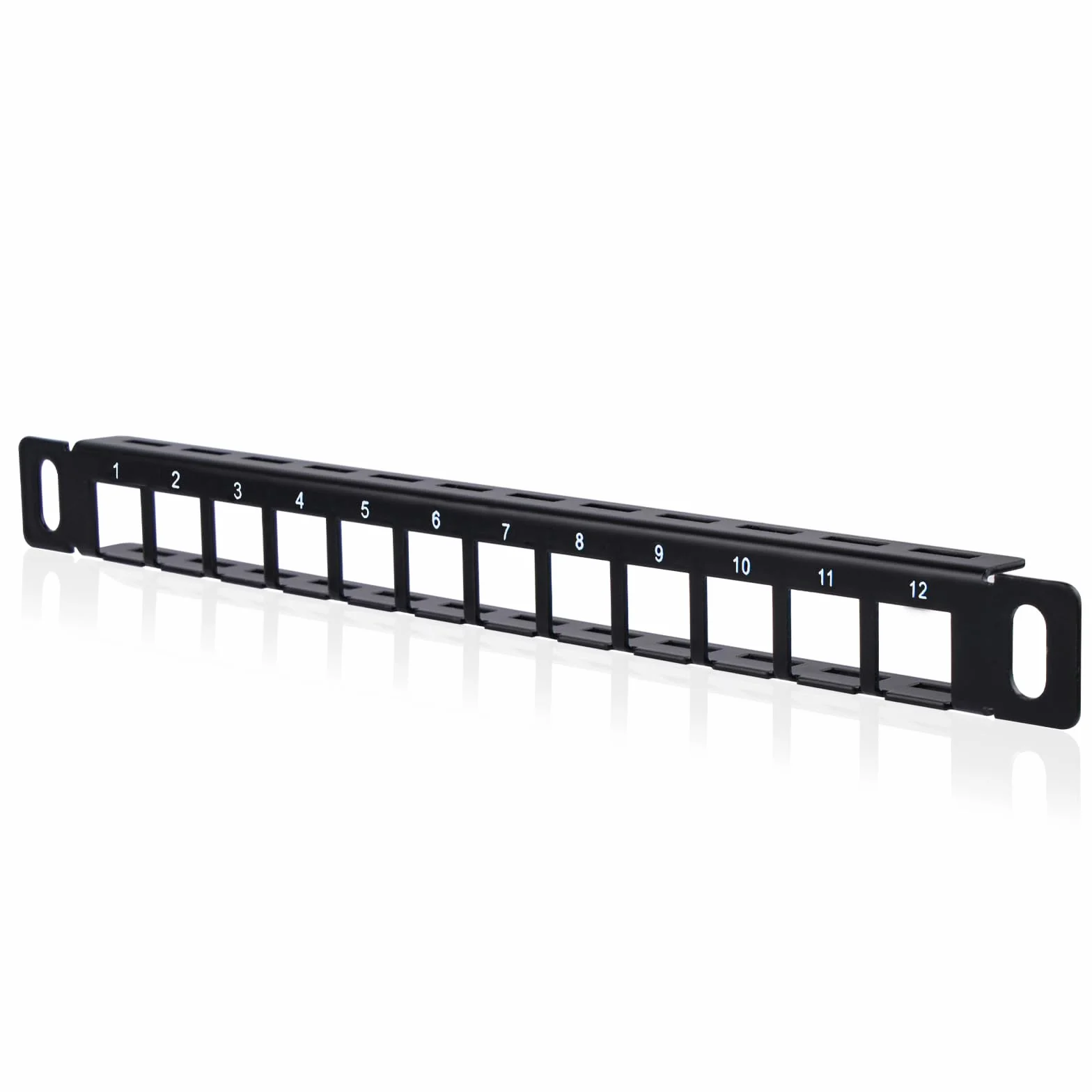 GeeekPi 12-portowy panel poprawek klawiszowych, 0.5U CAT5/CAT5e/CAT6/CAT6a Panel poprawek sieciowych dla DeskPi RackMate T1/T0/T2 Rackmount i 10-calowa szafa serwerowa/sieciowa