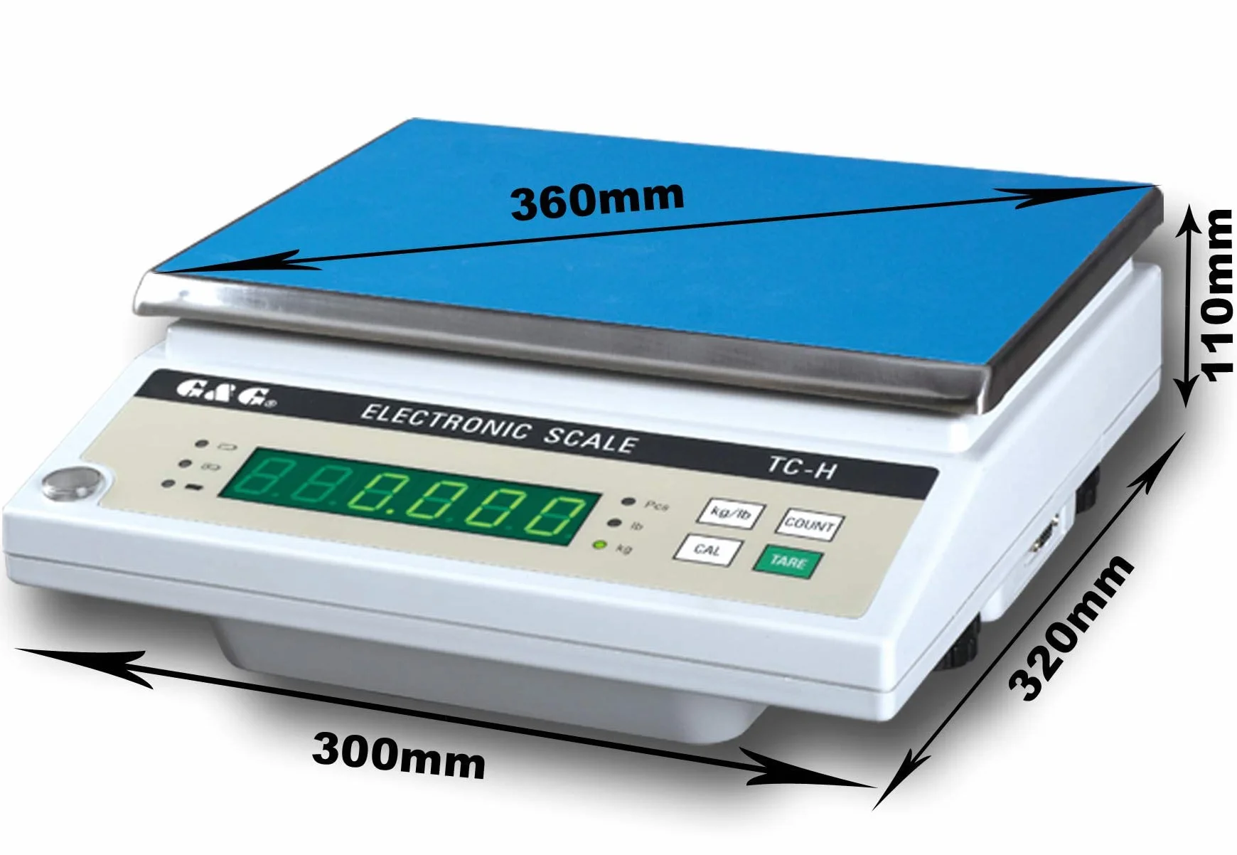 TC15KH 15 kg/0,5 g waga platformowa waga precyzyjna waga laboratoryjna waga cyfrowa waga przemysłowa waga stołowa / zasilanie akumulatorowe G&G