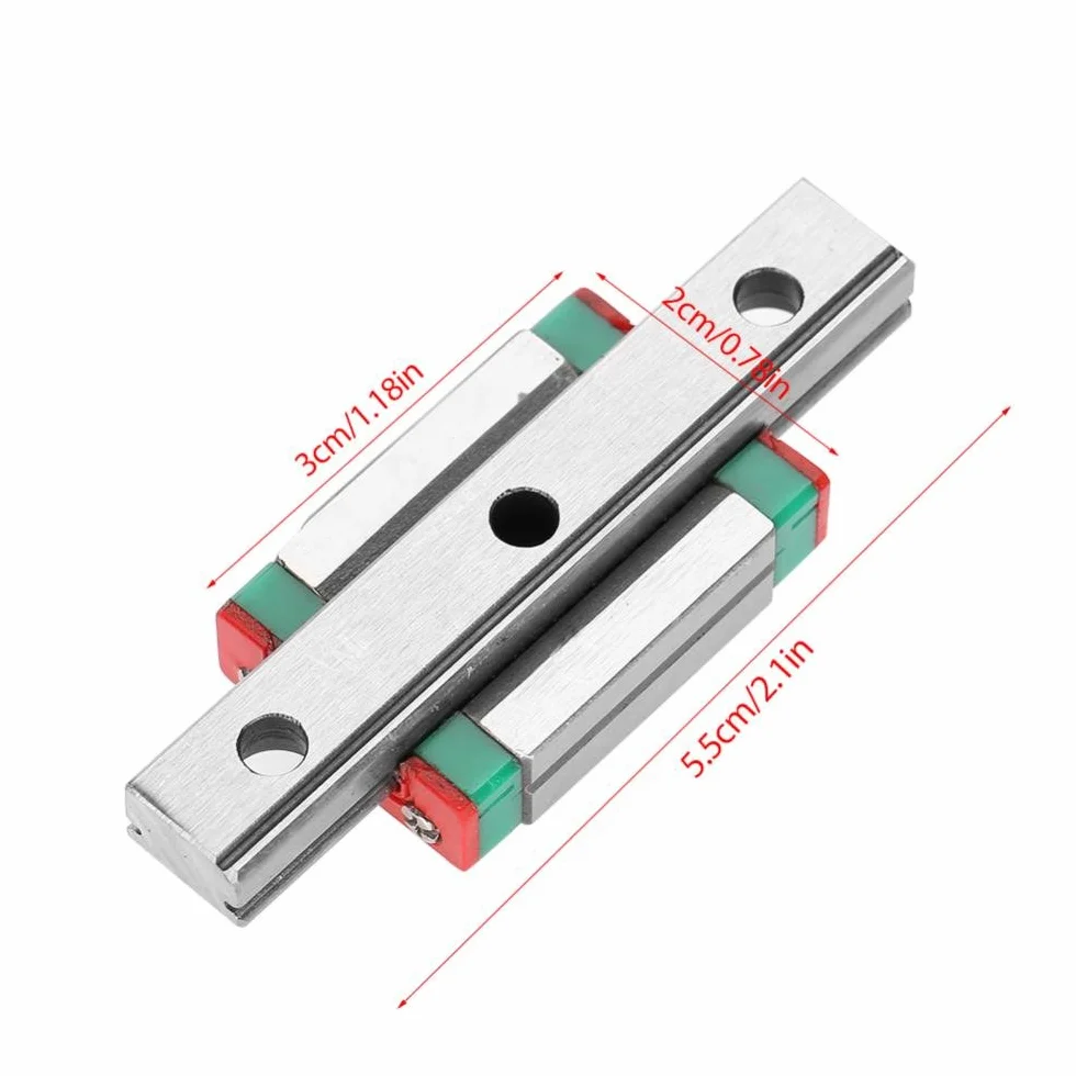 LML9B Miniaturowa szyna prowadząca liniowa 9 mm z blokiem przesuwnym 55