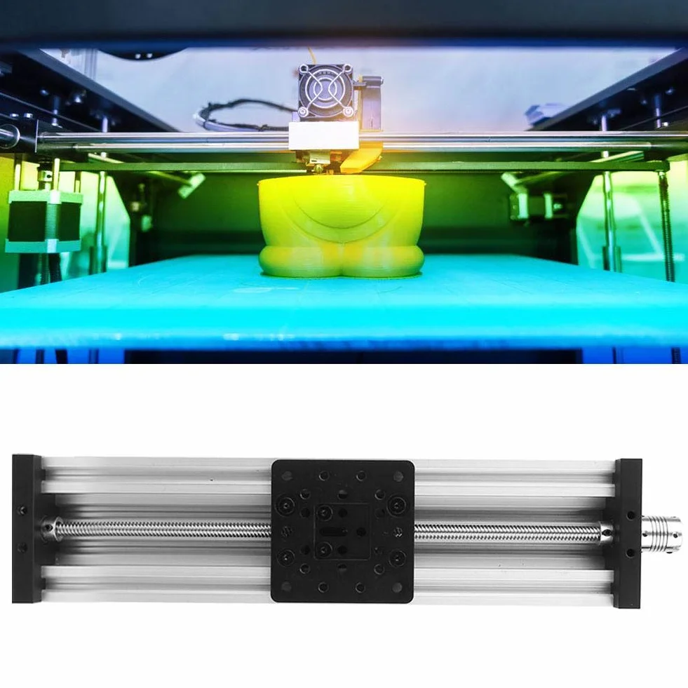Liniowy stół przesuwny 250-500 mm Ślimakowy napęd do grawerek 3D