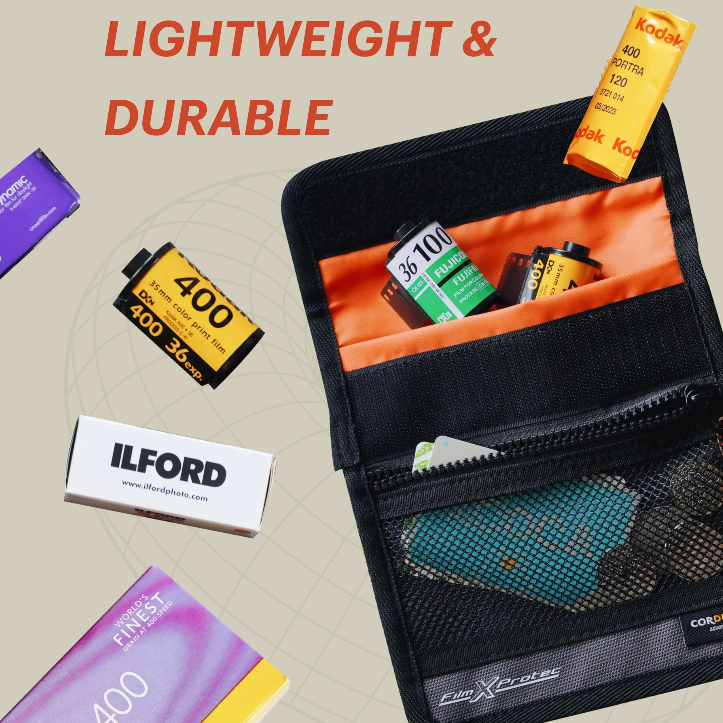 RETO Film X-Protec Bag – CORDURA Wodoodporna, odporna na promieniowanie rentgenowskie, tkanina torba ochronna Rozmiar M (22,5 x 18 cm) (Jeden kawałek)