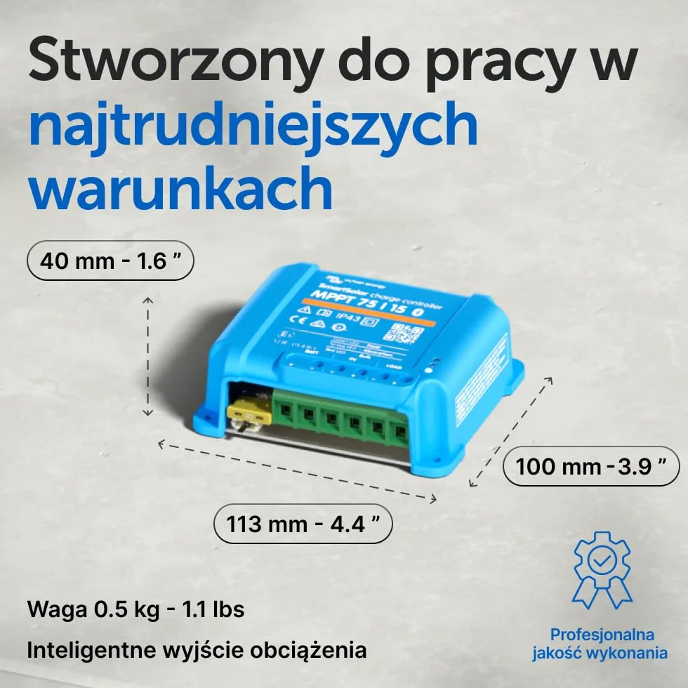 Victron Energy SmartSolar MPPT 75V 15A 12/24V Kontroler Ładowania Słonecznego Bluetooth