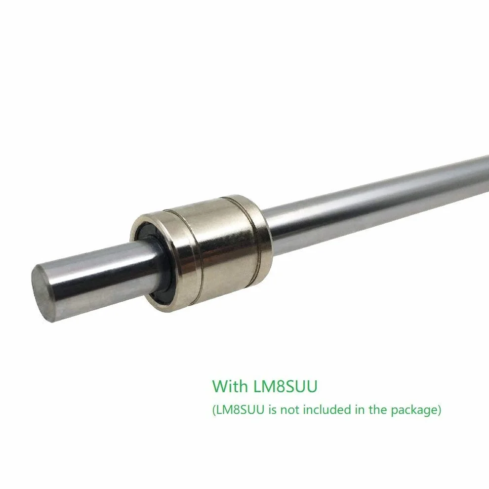DollaTek 5 szt. 8 mm pręt stalowy cylindrowy liniowy wałek 100 mm