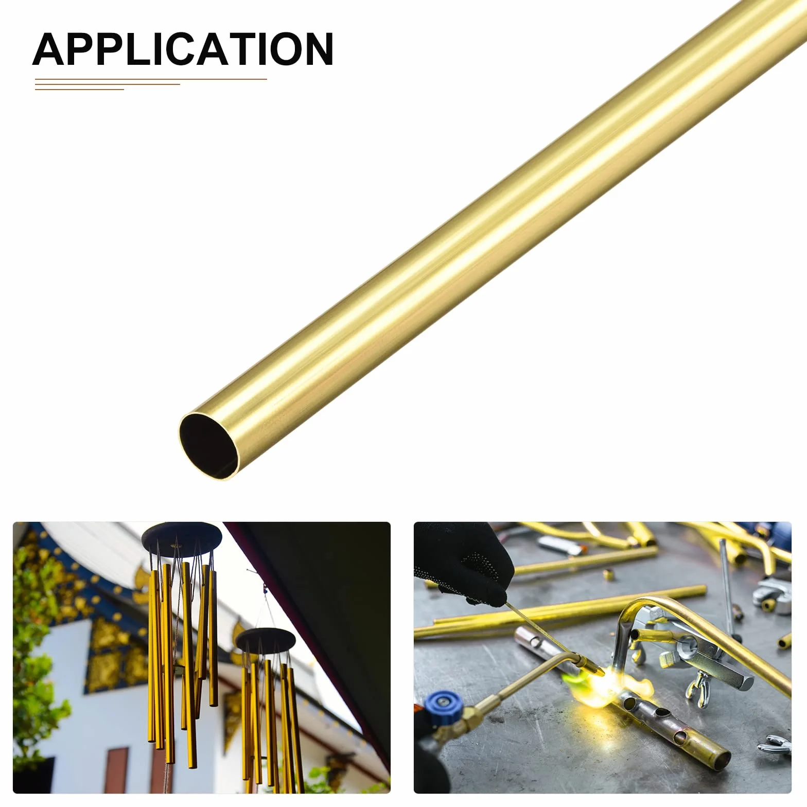DTGN 8 mm x 0,2 mm x 300 mm (ODxWall TXL) mosiężna rura - 3-pak - dobra do wyposażenia maszynowego DIY dekoracyjna rama - okrągłe metalowe rurki