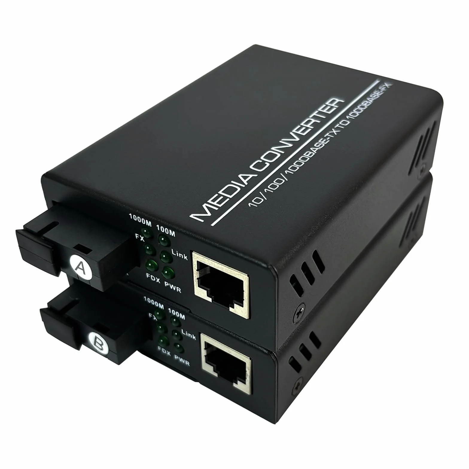 Gigabit Ethernet Media Converter 10/100/1000 Mb/s Konwerter światłowodowy RJ45 SC 5V Zewnętrzne źródło zasilania 2 opakowania