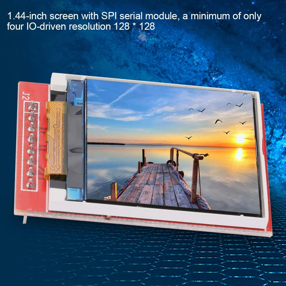 Moduł Kolorowego Wyświetlacza TFT LCD o Przekątnej 1,44 Cala do Telefonu 5110-128x128 Szeregowy Czerwony Ekran SPI - Idealny do Projektów i Elektroniki