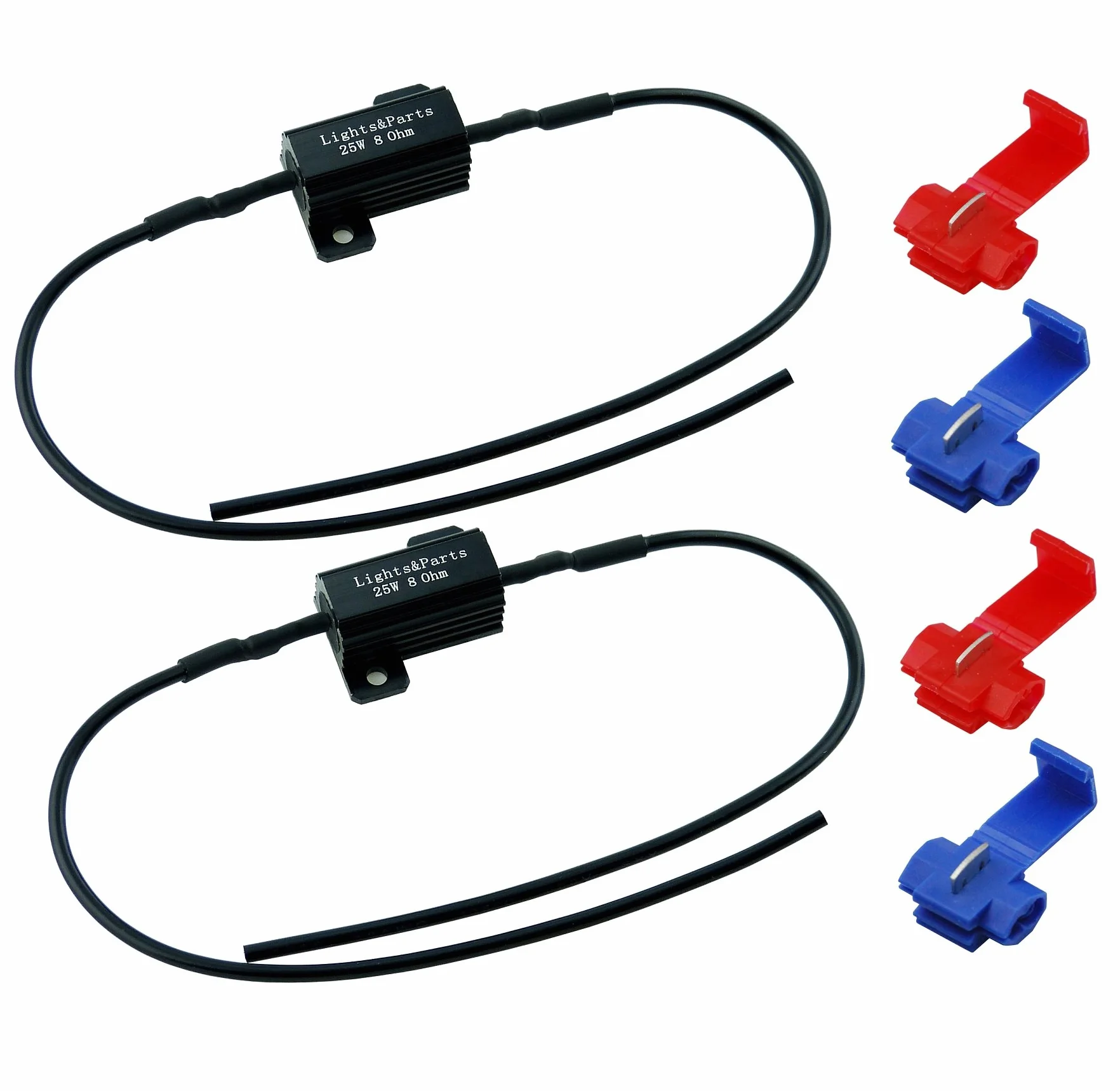 LP B547-1 2 sztuki CanBus 25 W, 8 omów, rezystor obciążenia, rezystor do 21 W P21W PY21W W21W WY21W LED SMD lampy bez komunikatu o błędzie, kierunkowskazy, światła do jazdy dziennej, TFL, światła do