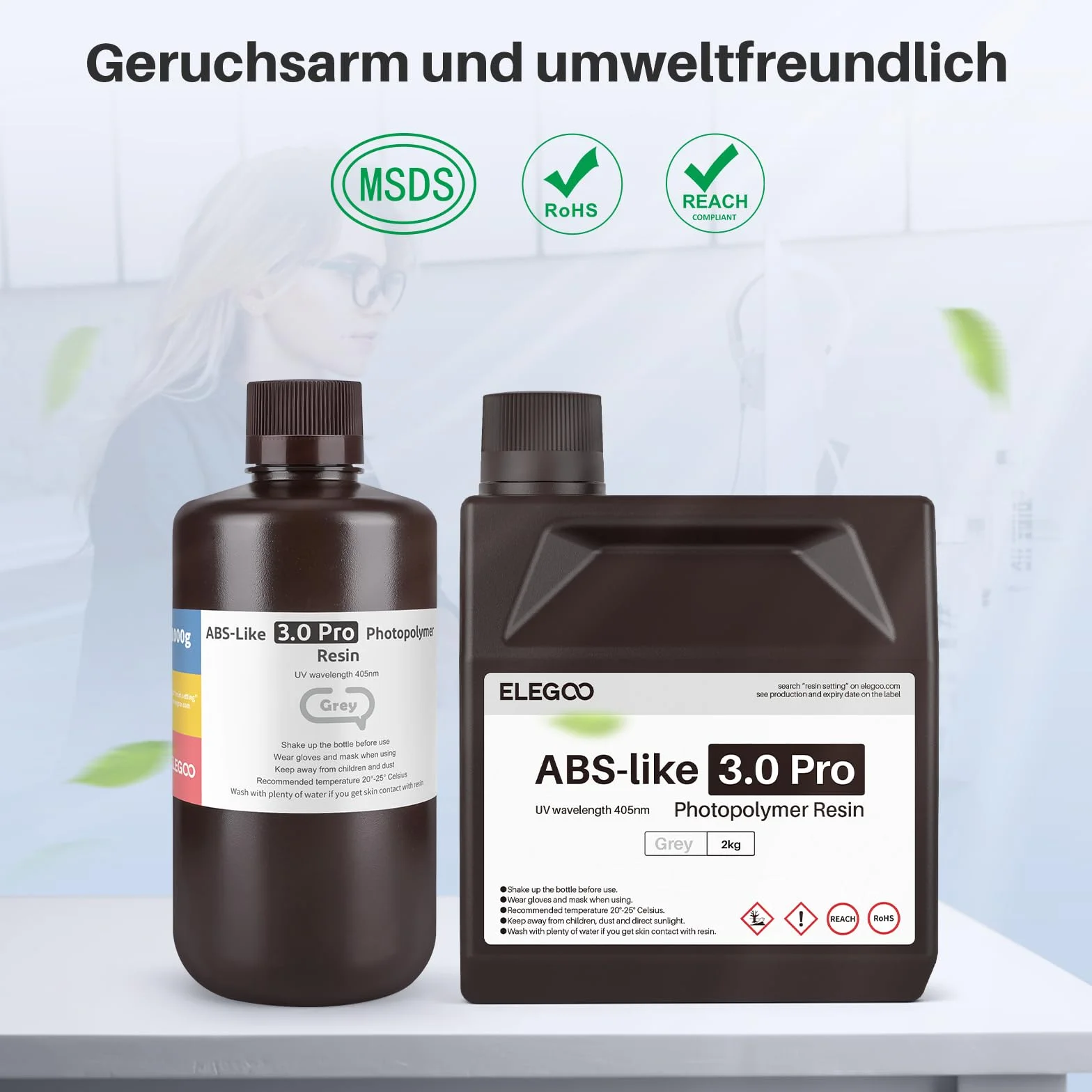 ELEGOO 405nm ABS-Like Resin 3.0 Pro Żywica 3D UV Czarna 2000g