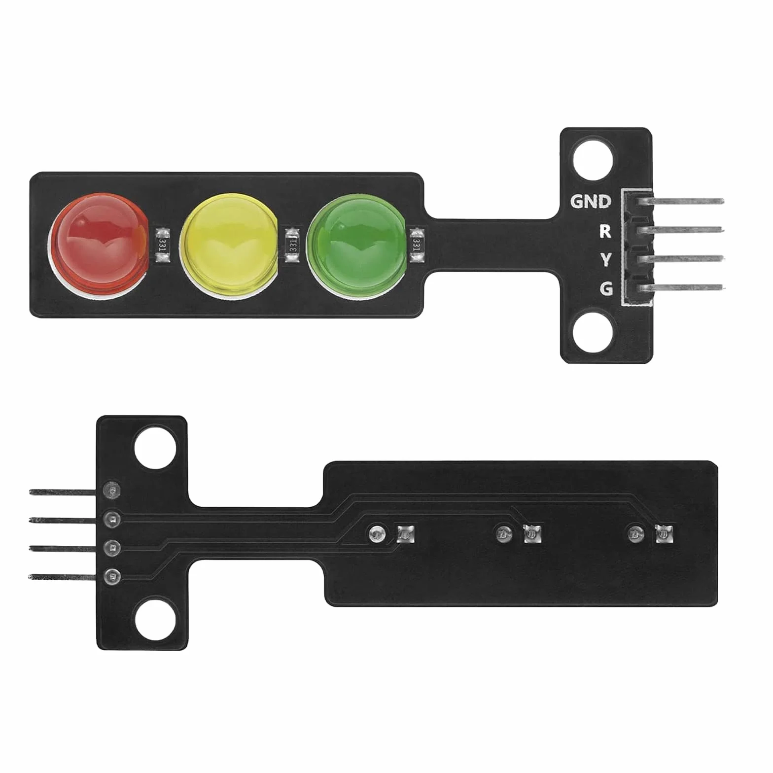 Zestaw 8 modułów LED 3,3-5V 8mm sygnalizator świetlny kompatybilny z Arduino