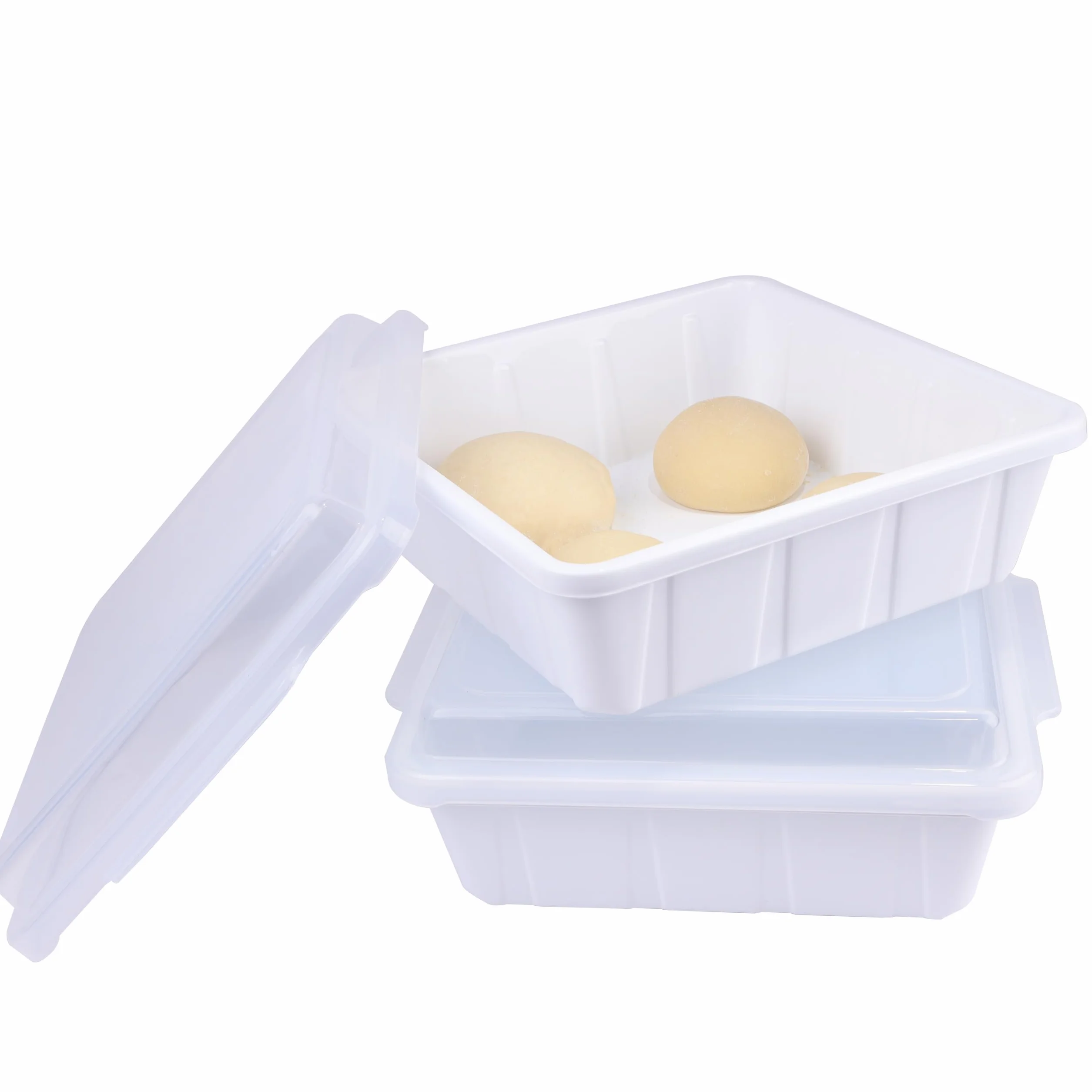 Pojemnik na ciasto do pizzy 30 x 30, trwała taca do układania w stos, bez BPA, do zmywarki