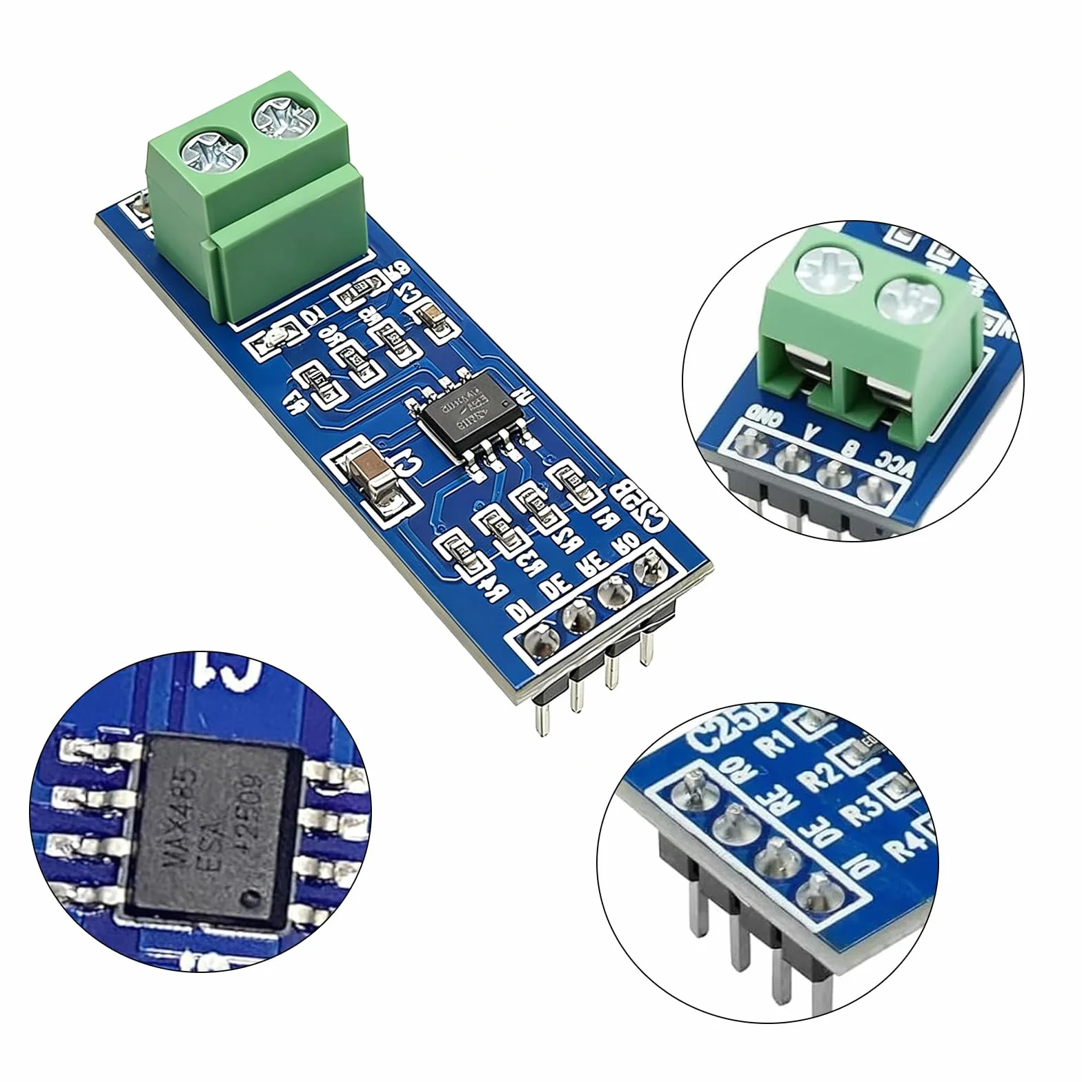 Moduł MAX485 5V TTL RS485 Converter, płytka rozwojowa TTL do RS-485, niskie zużycie energii, nadajnik do Arduino Raspberry Pi