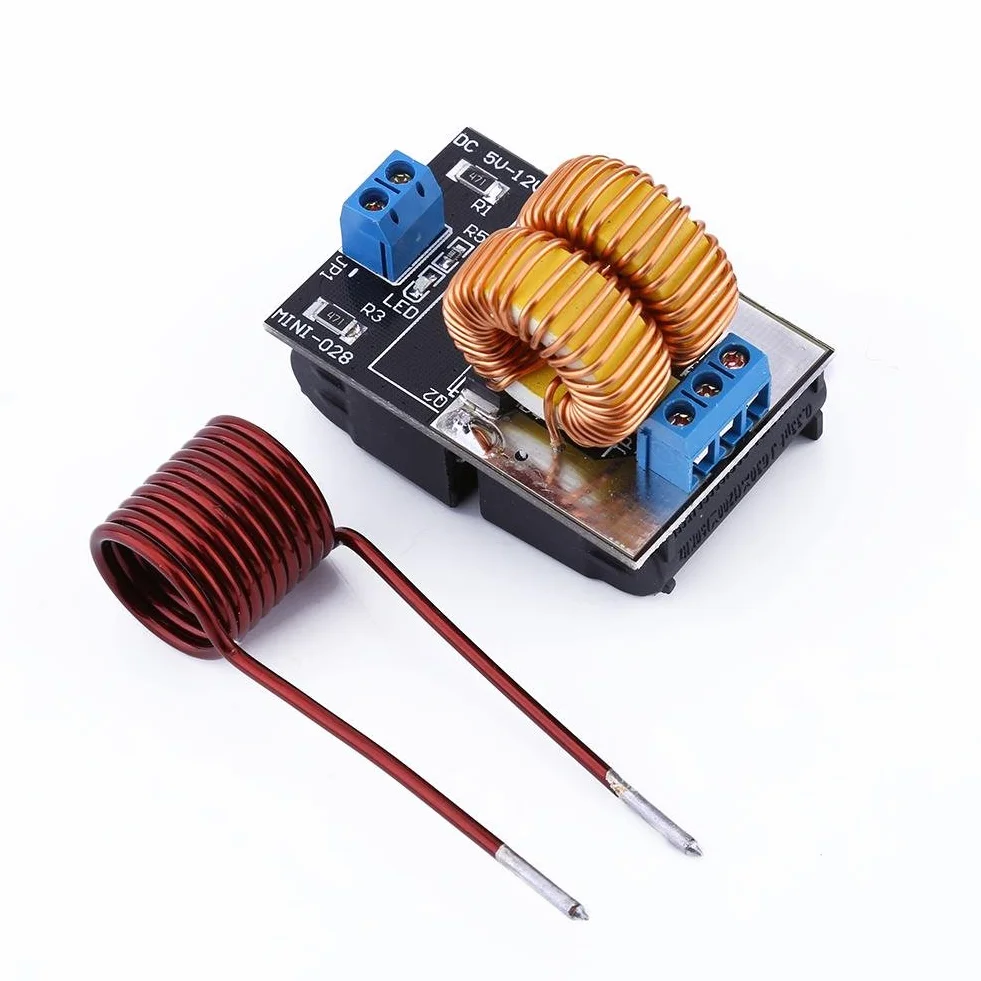 Cewka ZVS, 5 V-12 V ZVS indukcyjny moduł zasilania grzewczego Jacobs przewód z cewką, mała cewka ZVS, moduł grzewczy ZVS z cewką grzewczą