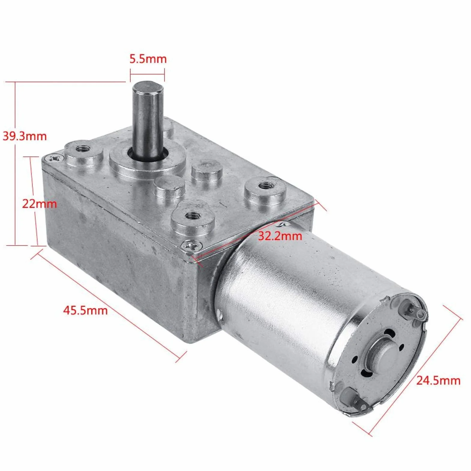 Silnik elektryczny DC 12 V Odwracalny redukcja prędkości 6 RPM metal
