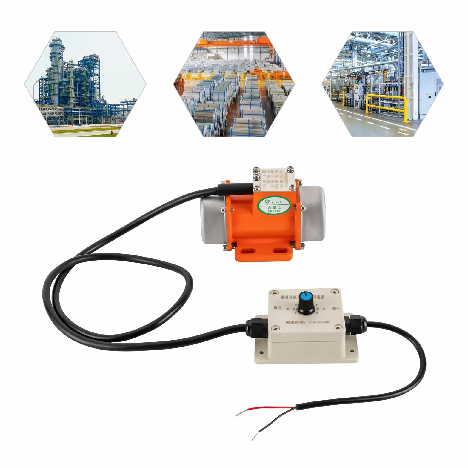 Silnik wibracyjny 12 V, 30 W, 50 Hz, silnik wibracyjny, wielofunkcyjny silnik z regulatorem prędkości obrotowej, asynchroniczny, , elektryczny silnik wibracyjny, prąd stały do urządzeń
