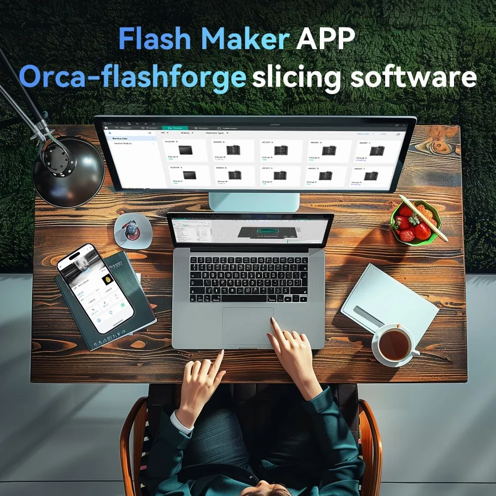 Drukarka 3D FLASHFORGE AD5M, w pełni automatyczne poziomowanie maks. 600 mm/s wysoka prędkość, dysza szybkiego uwalniania 280℃, struktura CoreXY dla najwyższej jakości druku, nowicjuszy i eksperci