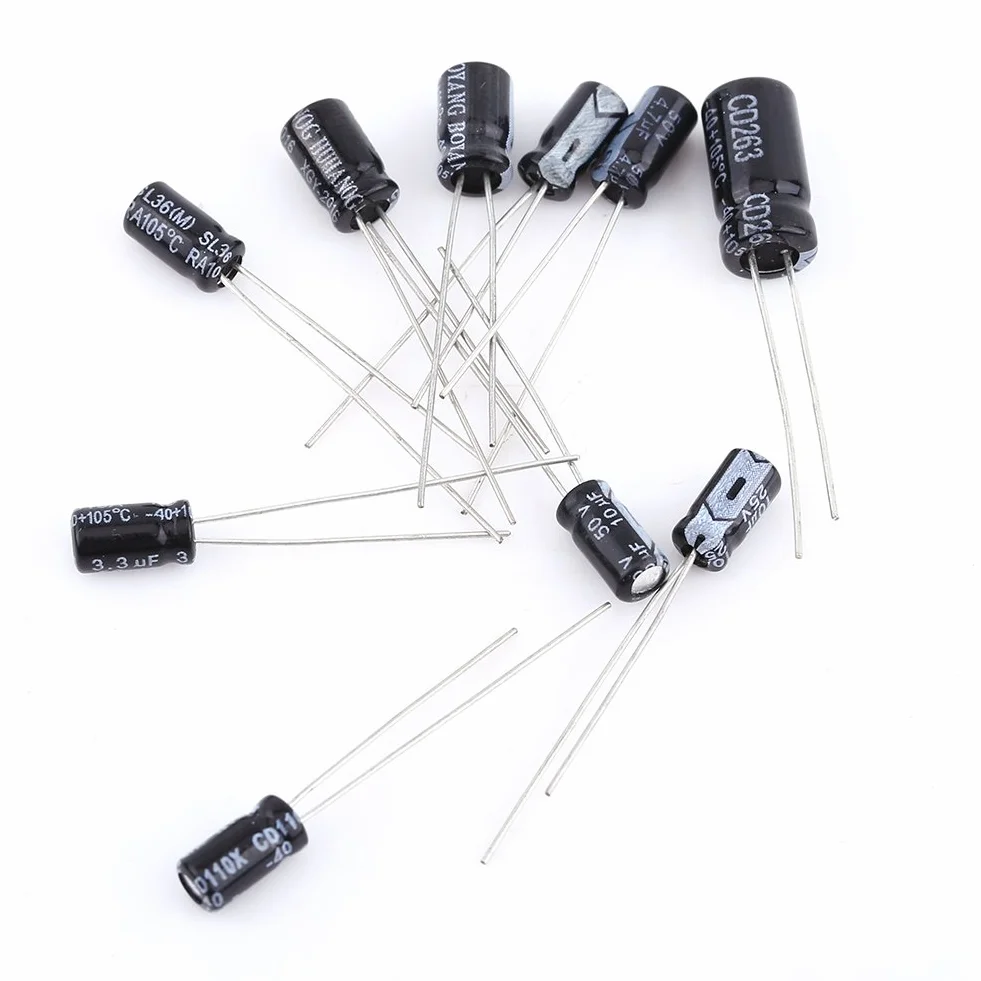 25 wartości x 5 szt. = 125 szt. kondensatorów elektrolitycznych zestaw zestaw niskiego napięcia 1uf-2200uf do elektronicznego diy