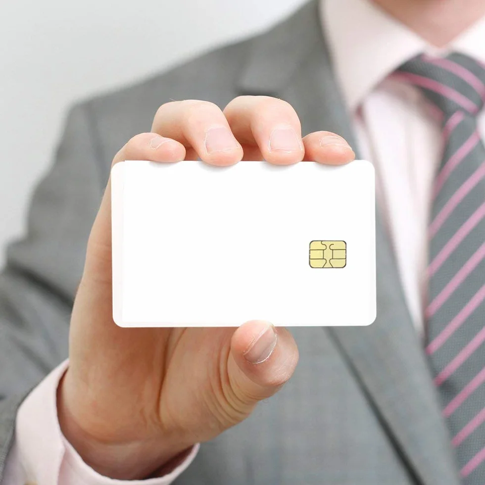 50 sztuk pustych kart PVC z chipem kontaktowym 4428 Smart Card Hotel karta klucza protokół ISO7816
