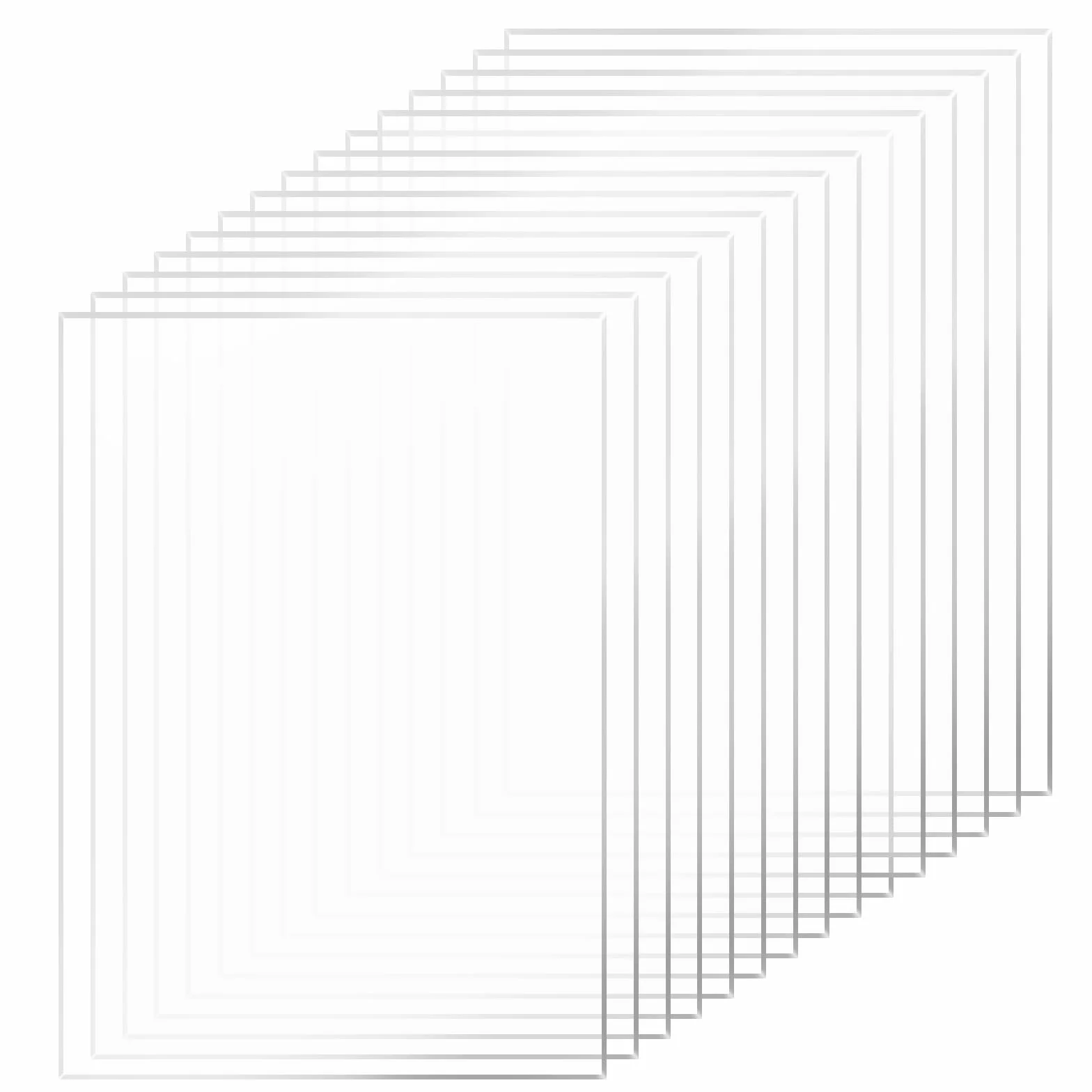 Przezroczyste arkusze akrylowe 2 mm 10x15 cm zestaw 15 sztuk do ramek na zdjęcia