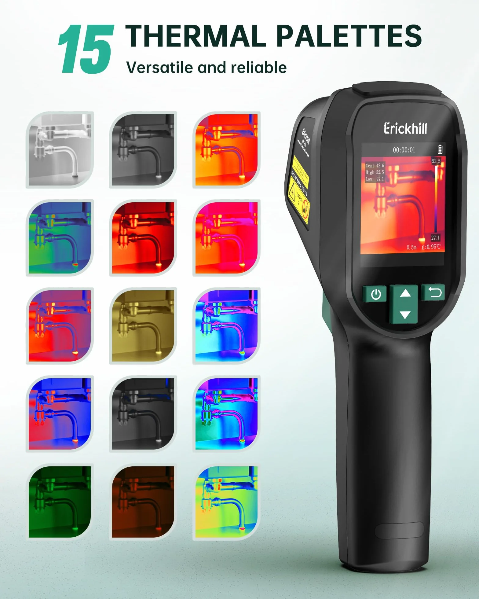 Termowizor ERICKHILL ETI-01 240x240 20 Hz -20°C do 550°C z wskaźnikiem laserowym