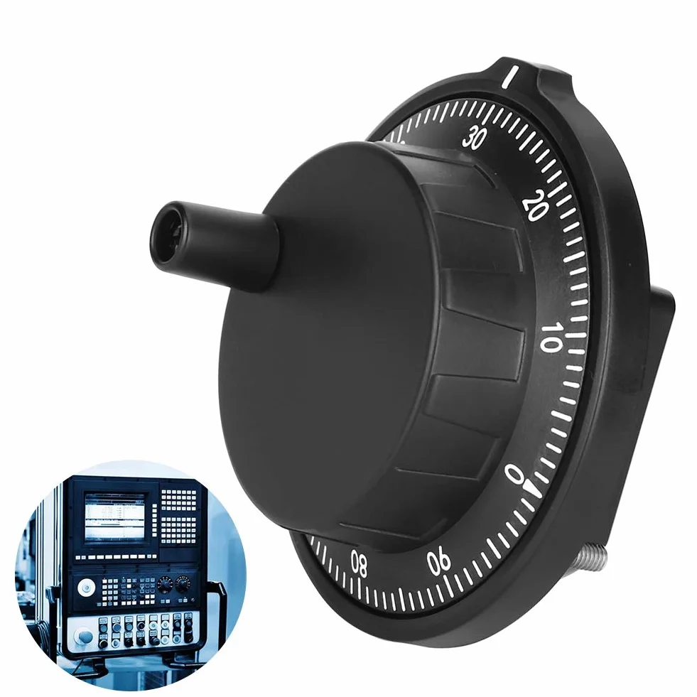 Pokrętło ręczne CNC 80 mm 100PPR enkoder impulsów z tworzywa sztucznego
