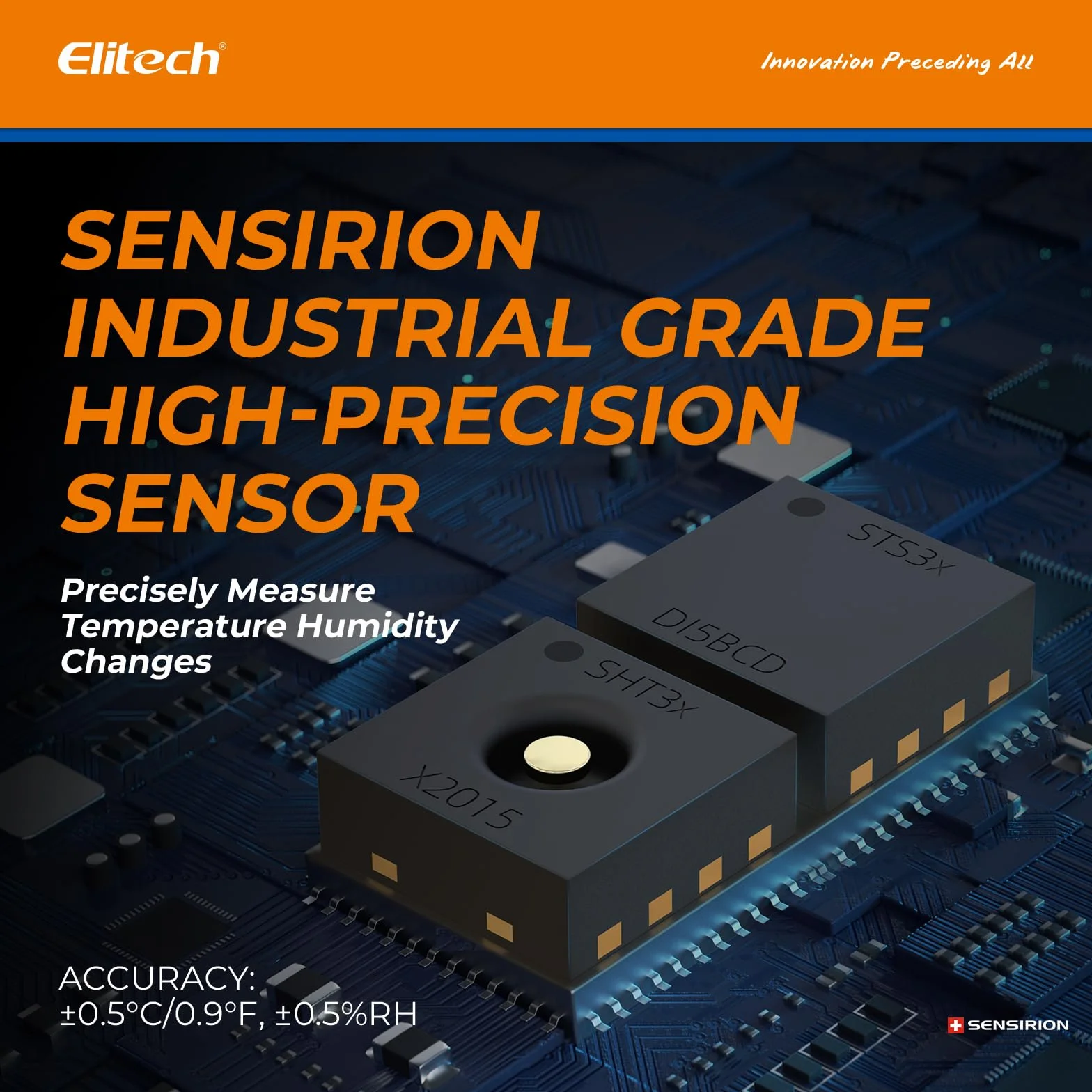 Elitech Cyfrowy termometr z higrometrem DR-230-THDE z podwójną sondą zewnętrzną 2x2m, rejestrator Bluetooth 30000 punktów, duży ekran