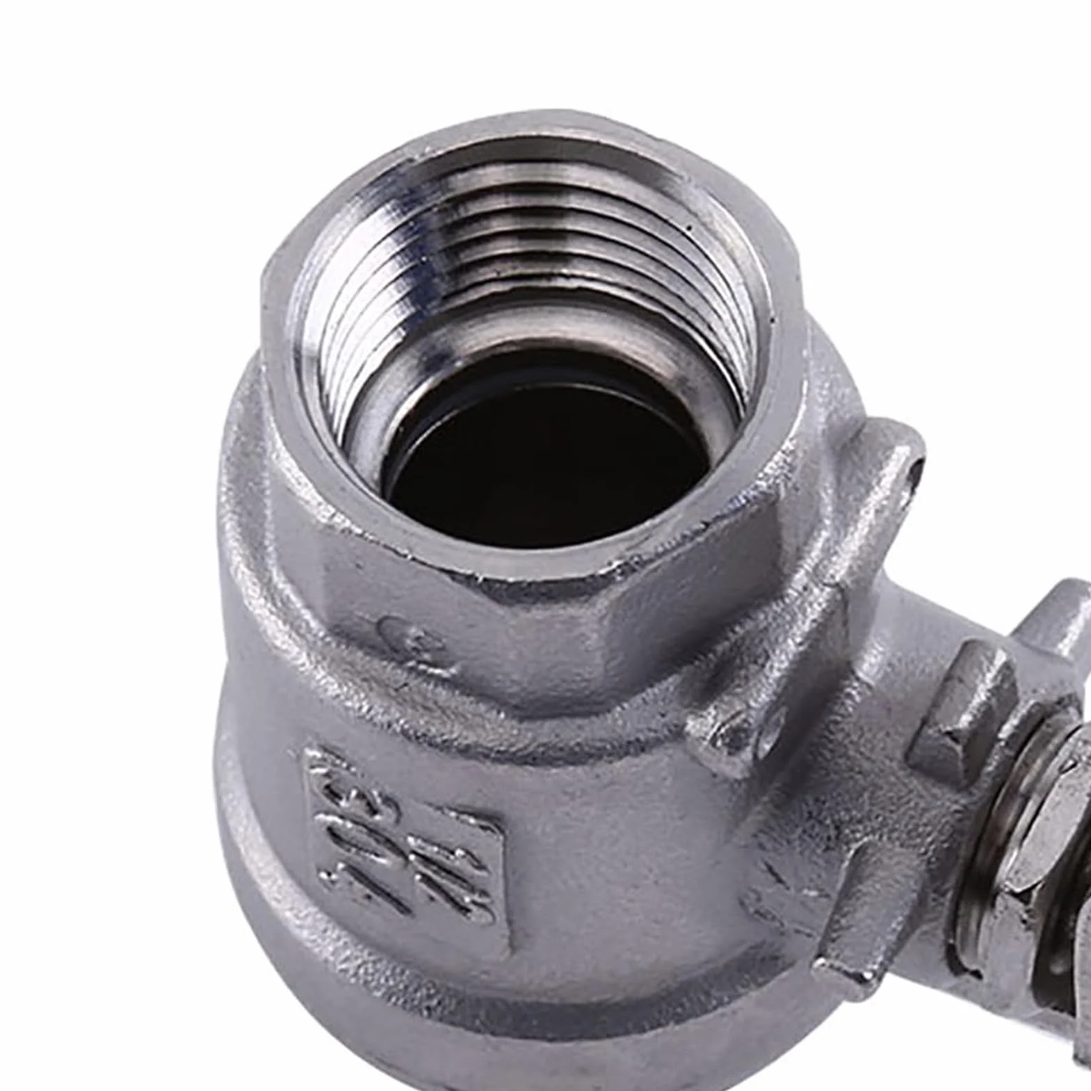 Zawór kulowy, stal nierdzewna, 2 zawory Inox 1 NPT, 2-drożny zawór kulowy z pełnym przepływem dźwigni obrotowej SS304, 1/2 zawór kulowy z pełnym przepływem