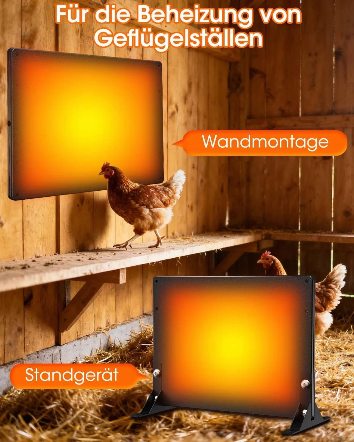 Płyta grzewcza do kurnika 110W 40x30cm 5-80°C z timerem 24h panelowy grzejnik dla drobiu