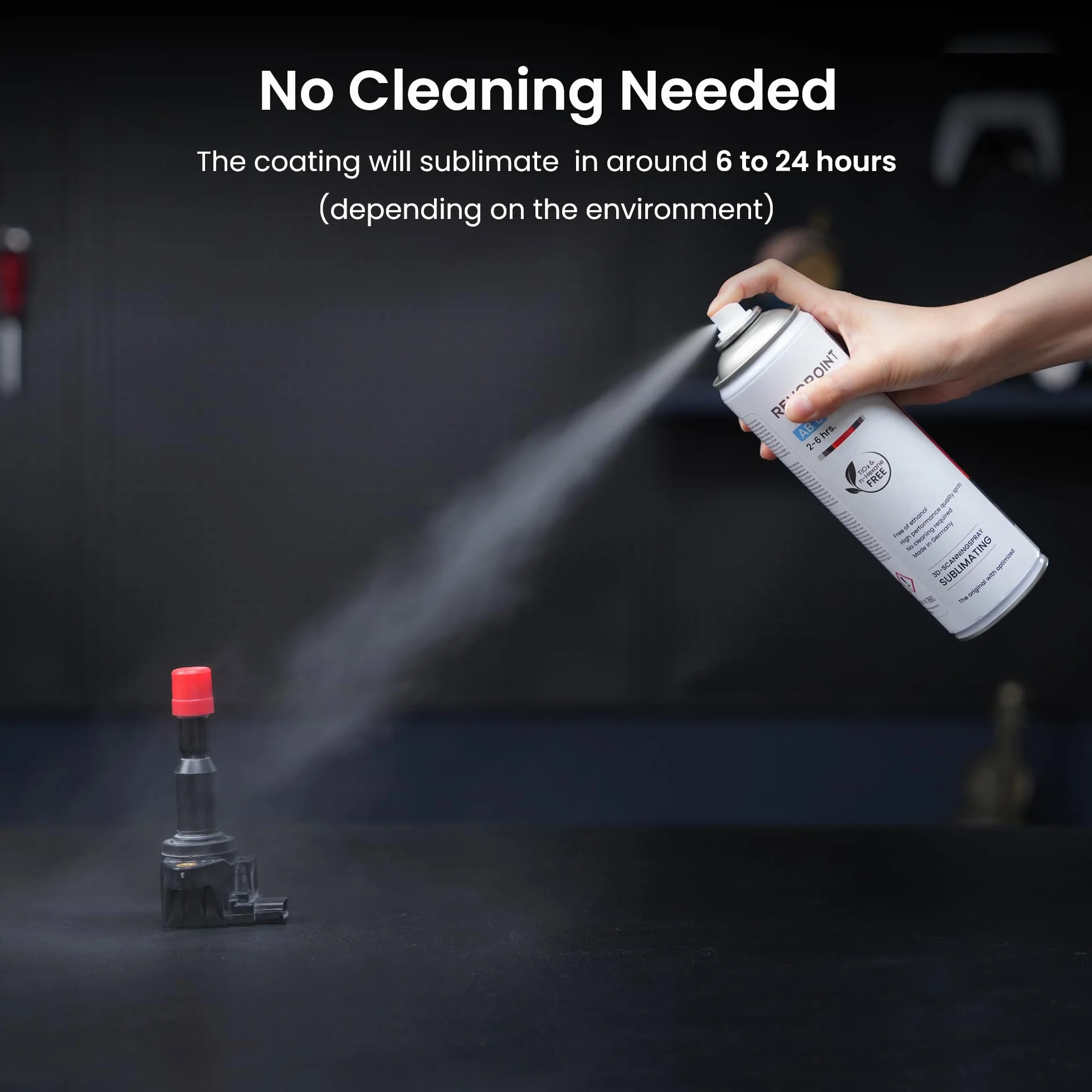 Revopoint AB6 3D scanning spray for reflective, transparent, textured surfaces
