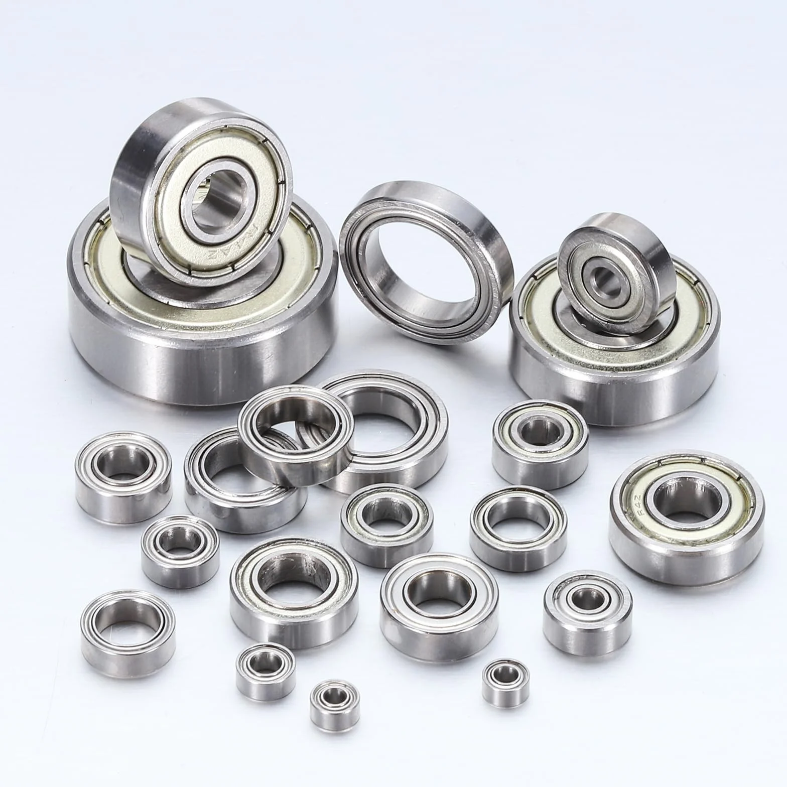 QUARKZMAN 8 sztuk MR128Zz sztywne łożyska kulkowe Z2 8 x 12 x 3.5mm stal wysokowęglowa chromowane łożysko podwójne ekranowane metalowe precyzyjne łożyska, P0 (Abec 1)