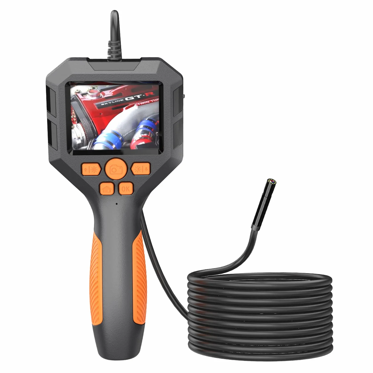 Kamera endoskokowa do ścieku 2.8-calowy ekran IPS Ręczna kamera endoskokowa, KONTROLA RUROCIĄGU HD1080P przemysłowa kamera z kartą pamięci 32G,8mm,10M