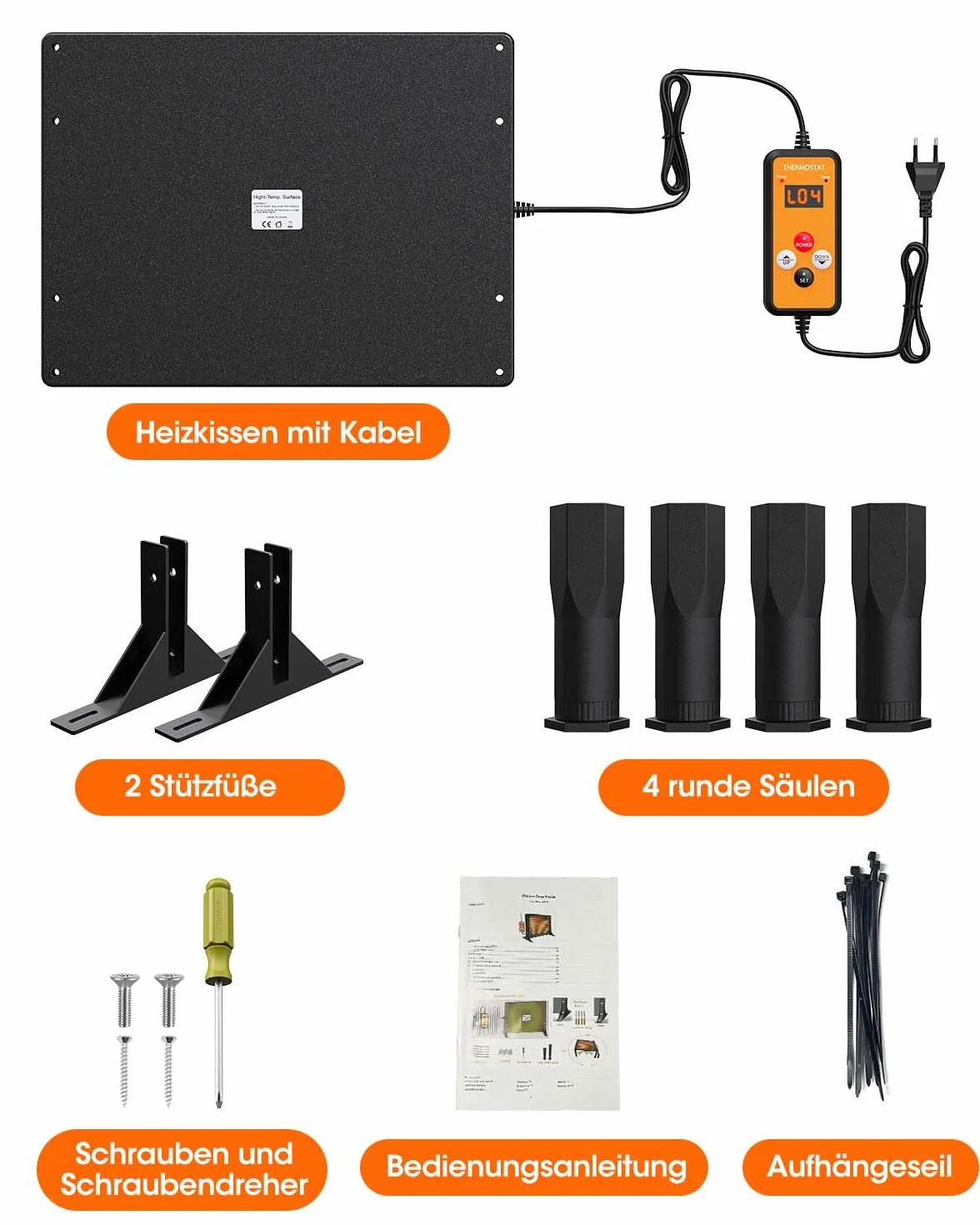Płyta grzewcza do kurnika 110W 40x30cm 5-80°C z timerem 24h panelowy grzejnik dla drobiu